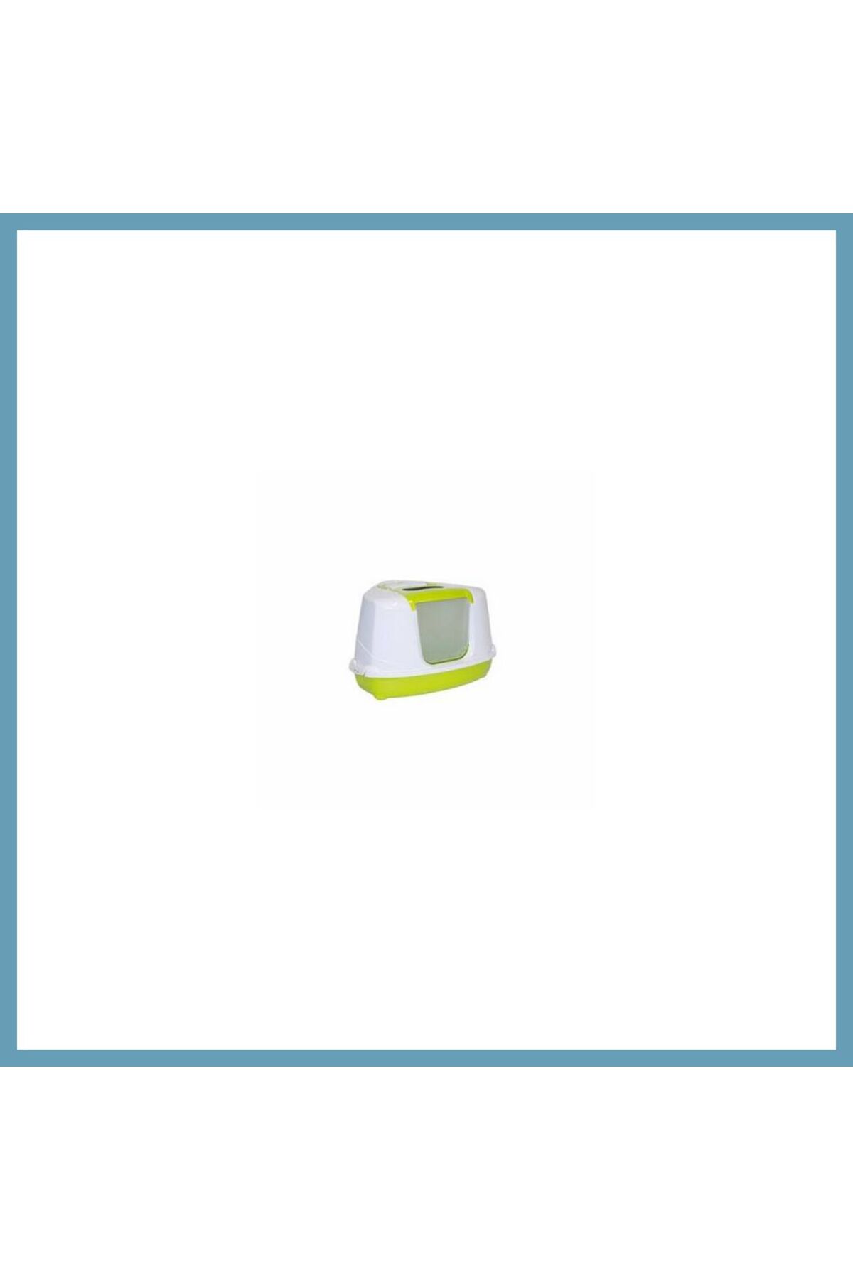 توالت گربه سرپوشیده گوشه‌دار فلیپ زرد بزوس Bezos مدل MBT06