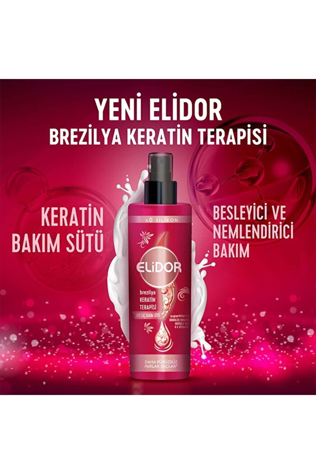 نرم‌کننده موی حاوی کراتین برزیلی 200 میلی‌لیتر الیدور Elidor