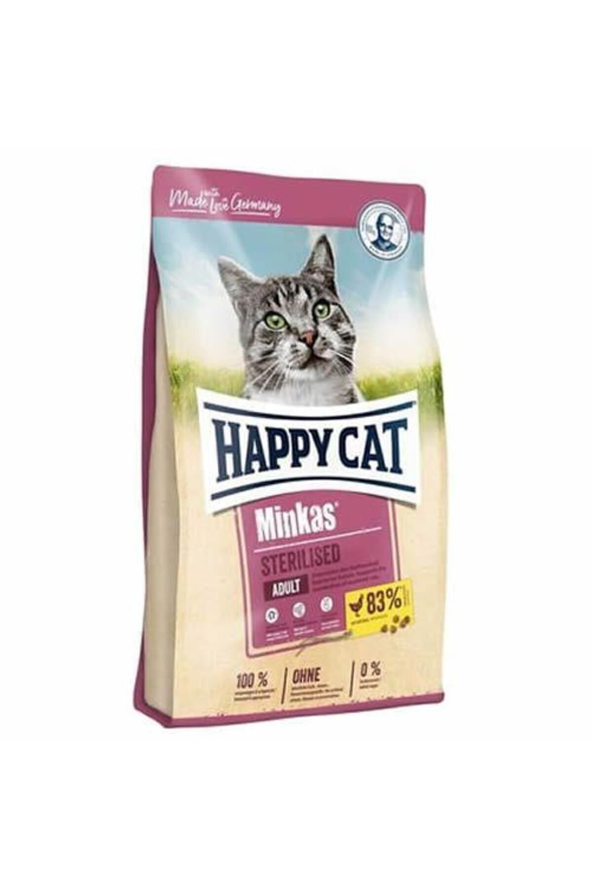 غذای خشک گربه هپی کت Happy Cat Minkas مرغی، عقیم‌شده، ۱۰ کیلوگرم