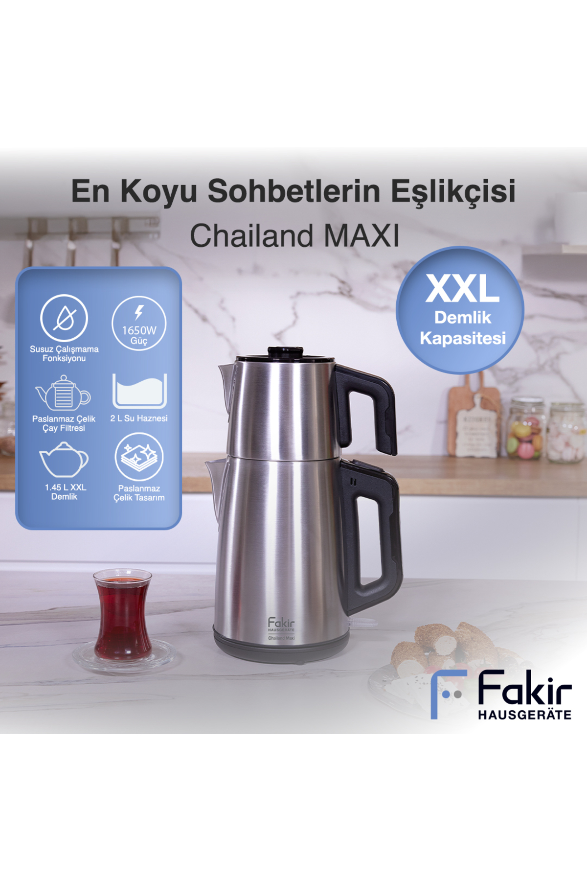 چای ساز لند ماکسی INOX اورجینال Fakir
