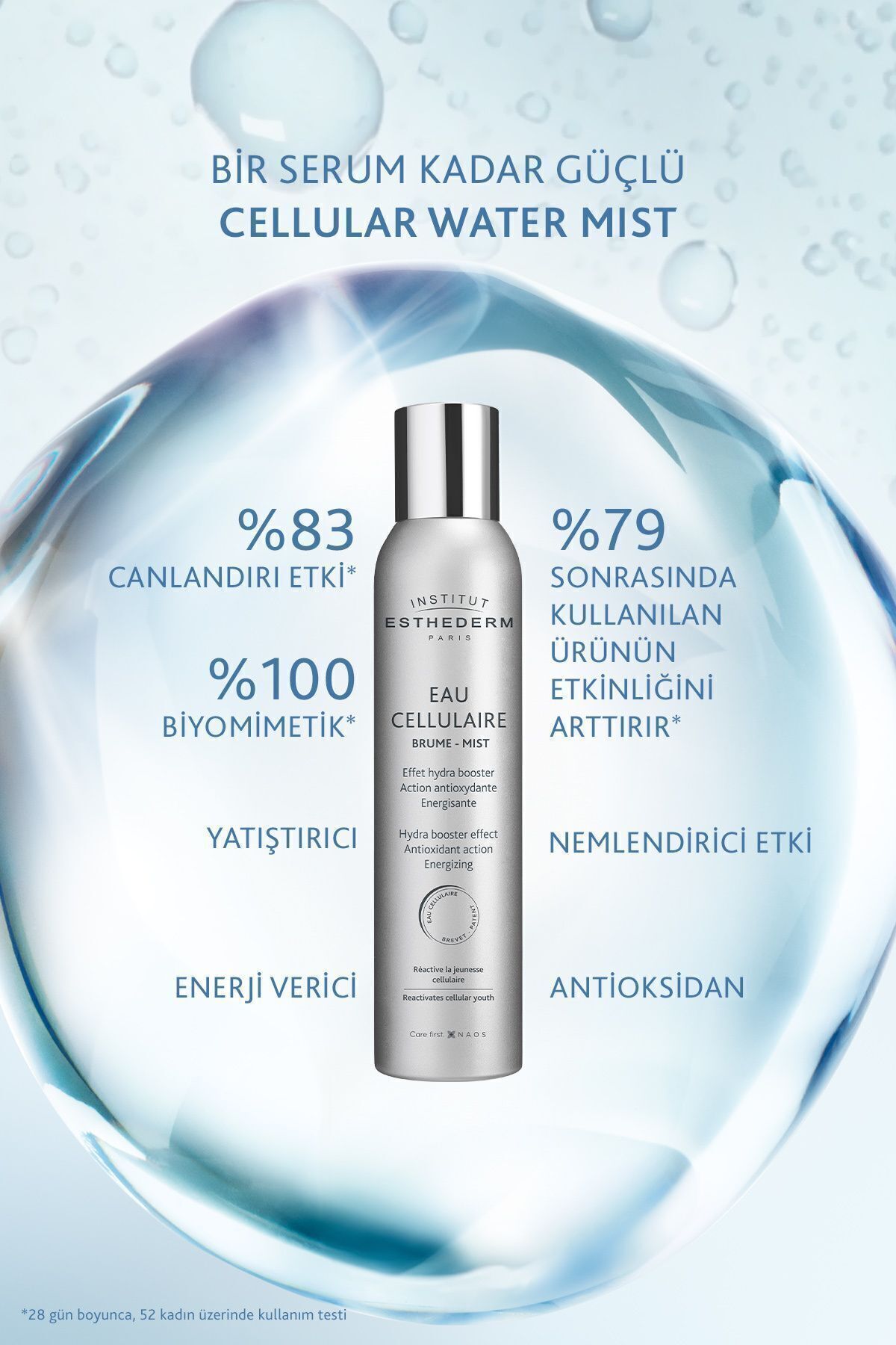 INSTITUT ESTHEDERM آب سلولی مه زنانه با اسید هیالورونیک اطلاعاتی آنتی اکسیدان موثر مرطوب کننده مه 200 میلی لیتر