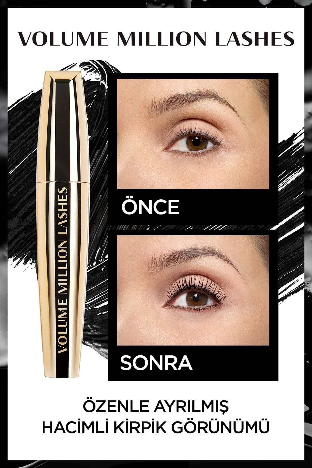 ریمل با فرفری و بالابر اثر کلاژن حجم اضافی 1000 شلاق DEMBA1709 L'Oreal Paris
