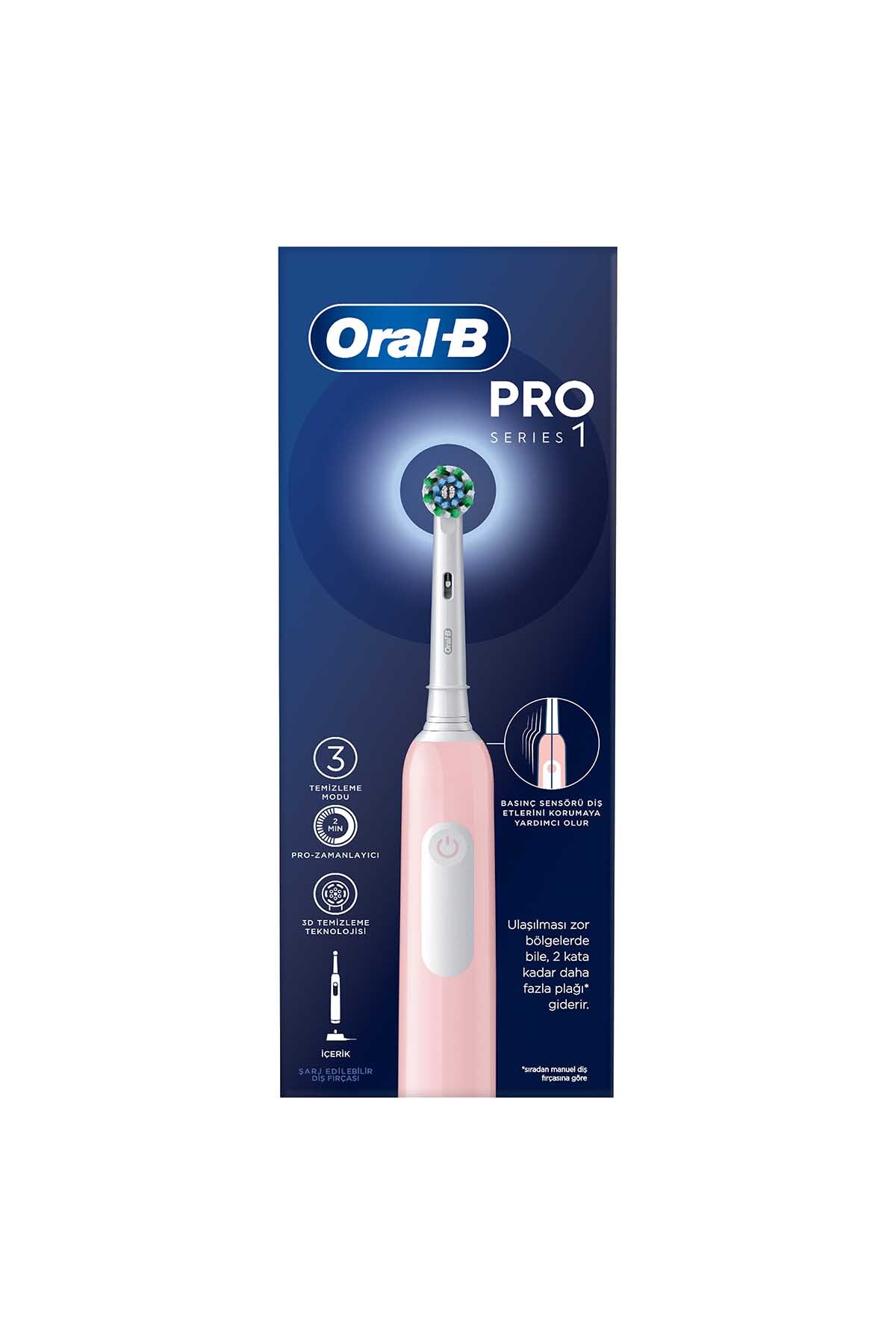 Oral-B مسواک برقی شارژی سری ۱ رنگ صورتی