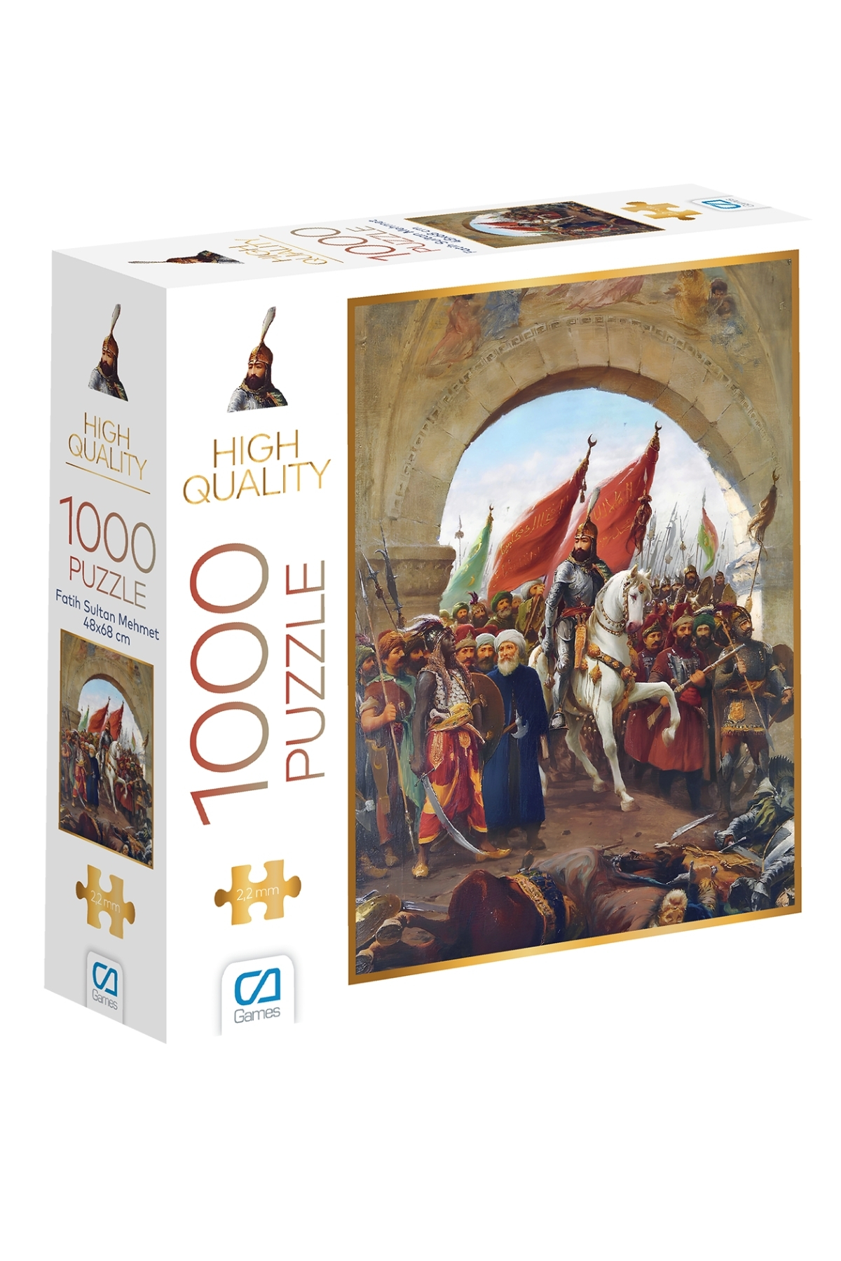 پازل FATIH SULTAN MEHMET 1000 PIECES 2,2MM ضخامت 48X68CM سری اره منبت کاری مویی سرگرمی حرفه ای از ترکیه CA Games