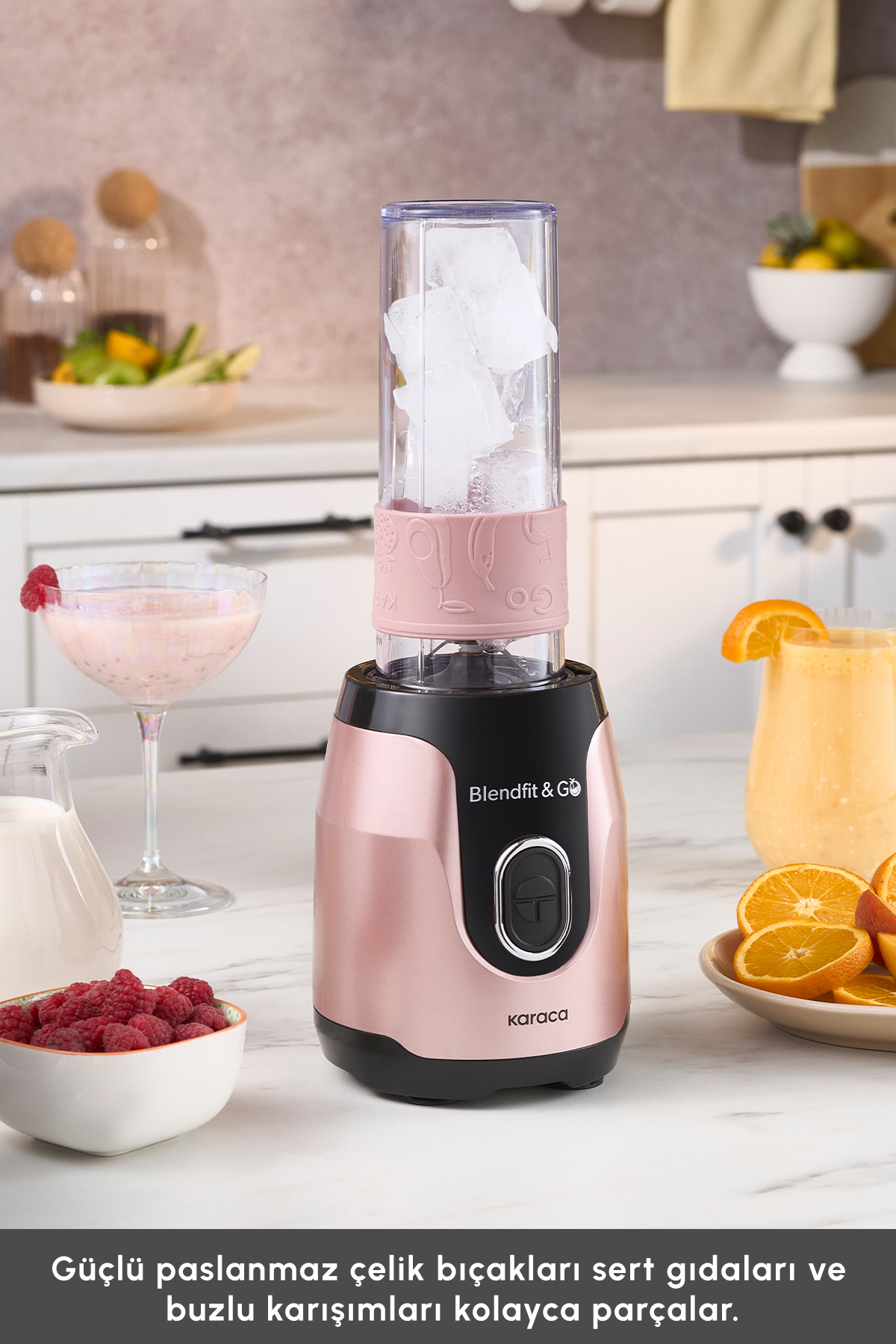 مخلوط کن شخصی اسموتی BLENDFIT GO PERSONAL BLENDER ROSEGOLD اورجینال Karaca