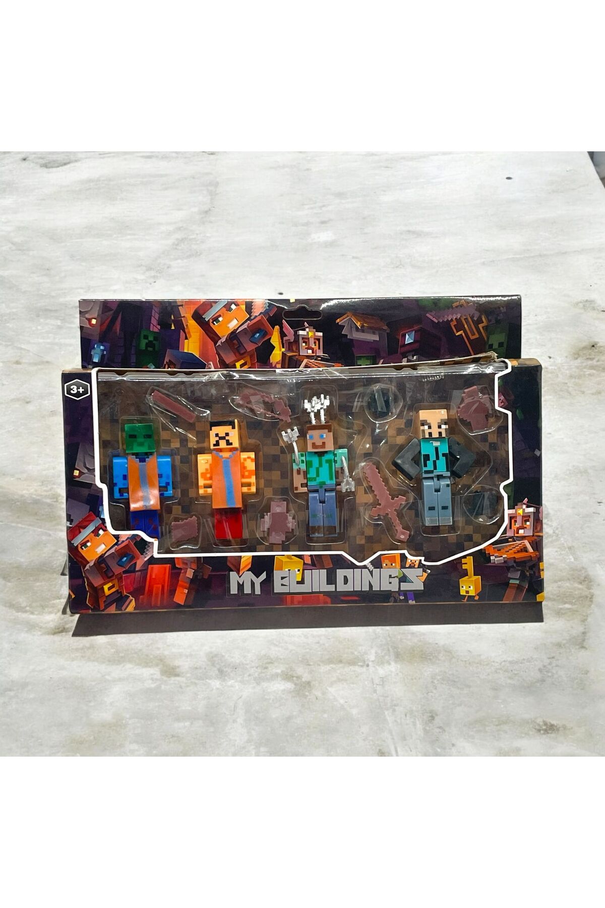 اسباب بازی های فیگور شخصیت MY BUILDINGS MINECRAFT FIGURE TOY 16 PIECES Shem