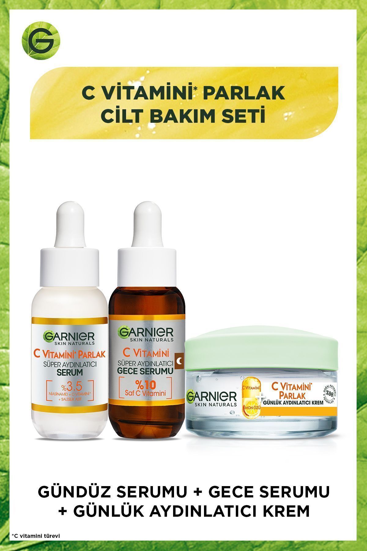 Garnier سرم روشن‌کننده و براق ویتامین C با غلظت بالا 30 میلی‌لیتر