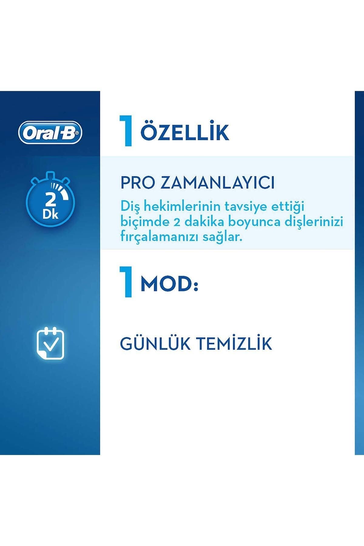 Oral-B مسواک برقی قابل شارژ D100 با حرکت متقاطع آبی