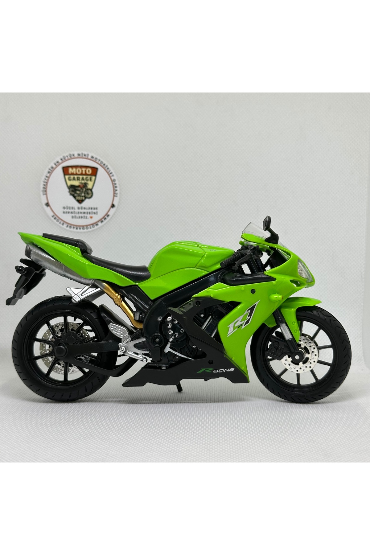 مدل خودرو یاماها YZF R1 موتورسیکلت دیکست 1:12 – فلزی و اسباب بازی کلکسیونی سبز اورجینال Maisto Diecast