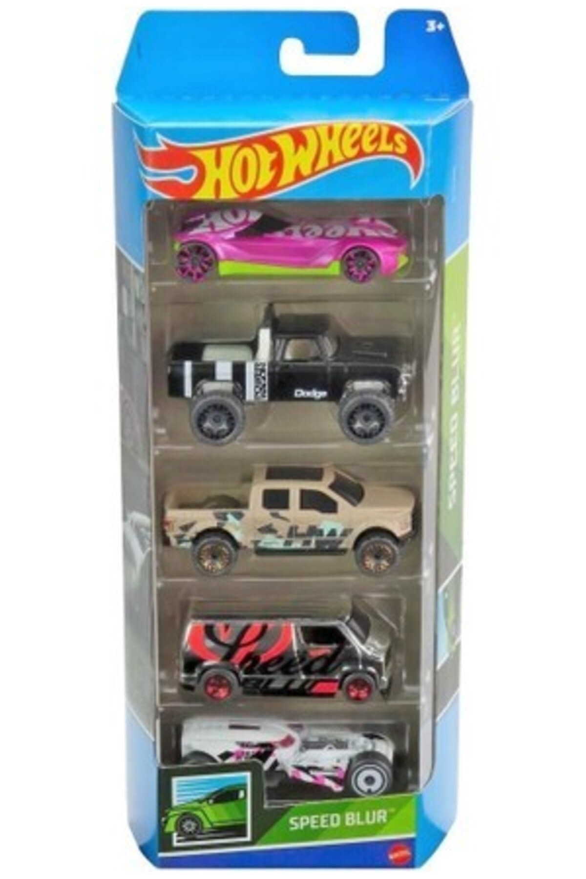 ماشین اسباب بازی HW 5 LI CAR SETI SPEED BLUR HFV84 هات ویلز اورجینال HOT WHEELS