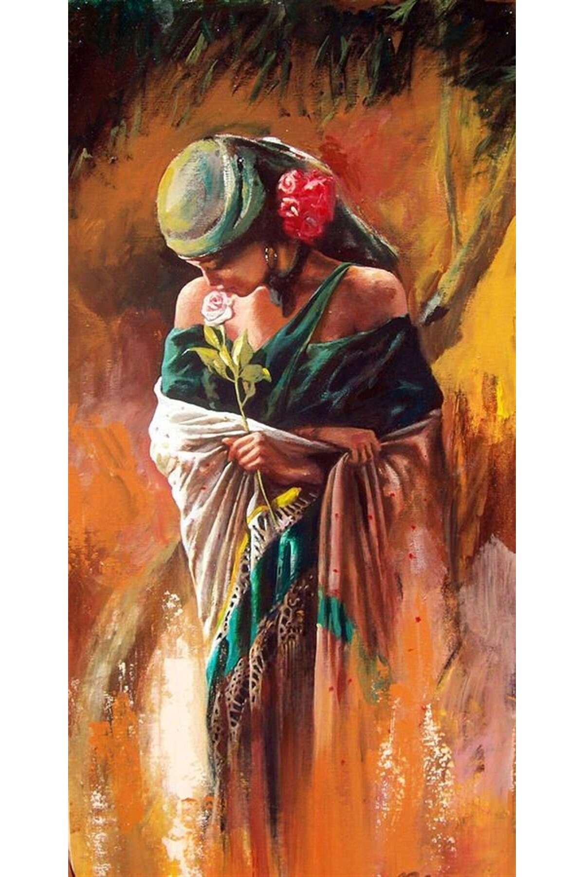 پازل نقاشی موزاییک الماس جیپسی بیوتی 30 58 سانتی متر Marcel Kristal Tablo