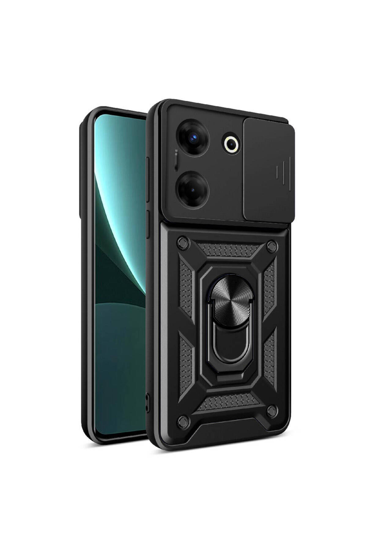 کاور و قاب پوشش محافظ تانک نظامی TECNO CAMON 20 RENG SLIDING RING PROTECTED MILITARY ARMOR فیبکس Fibaks