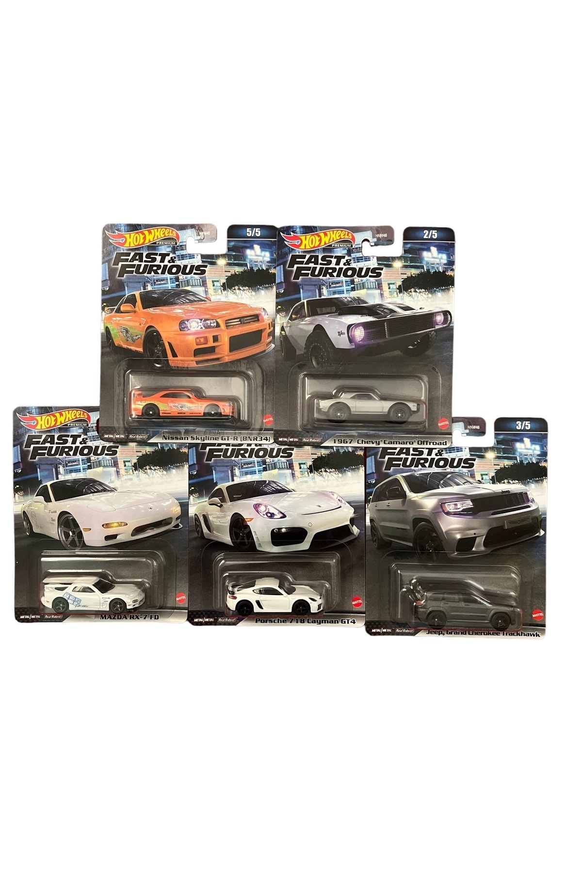 ماشین اسباب بازی مجموعه 5 پریمیوم سریع و خشمگین 2023 از ترکیه HOT WHEELS