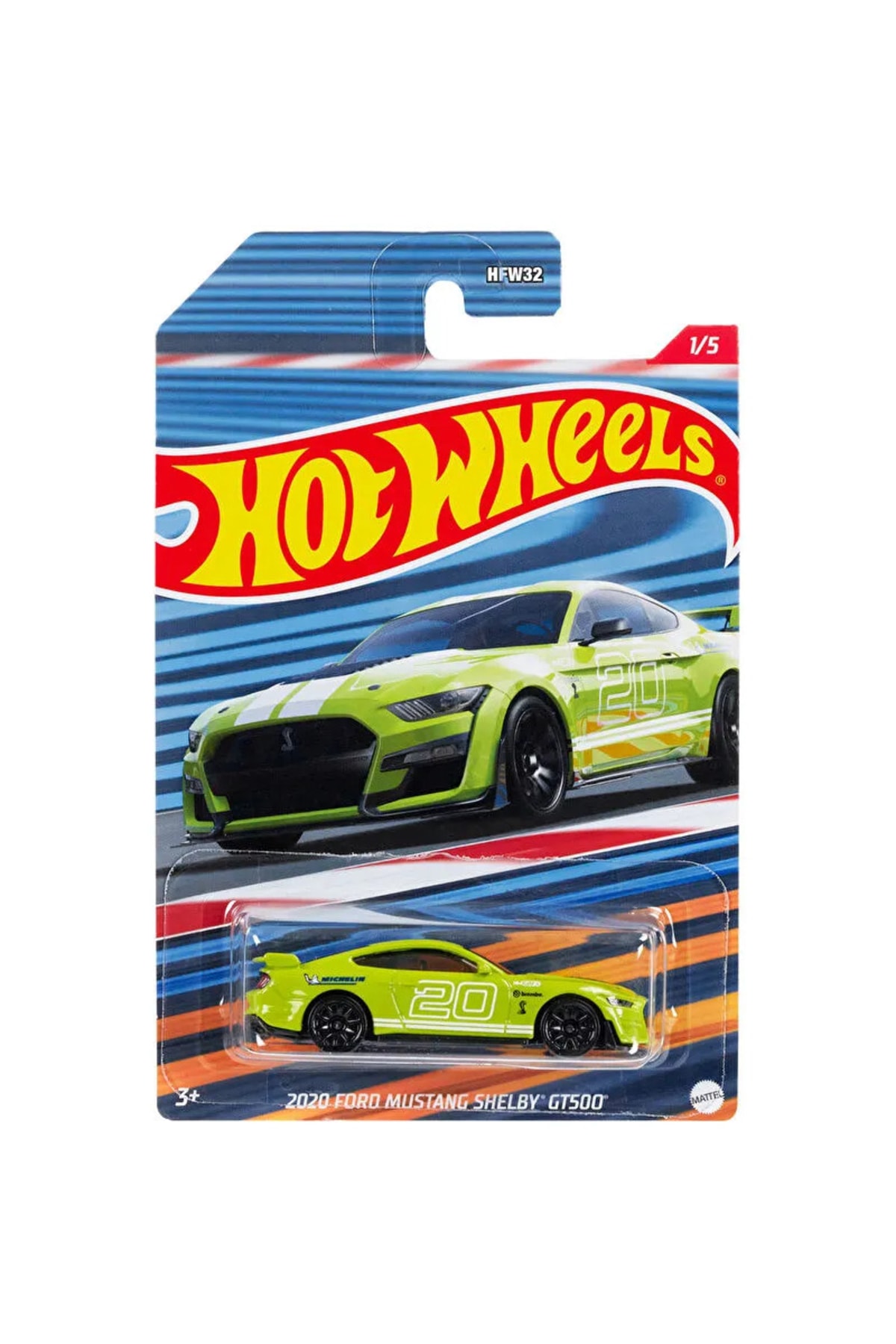 مدل خودرو 2020 فورد موستانگ شلبی GT500 سری HFW32 مقیاس 1:64 هات ویلز اورجینال HOT WHEELS
