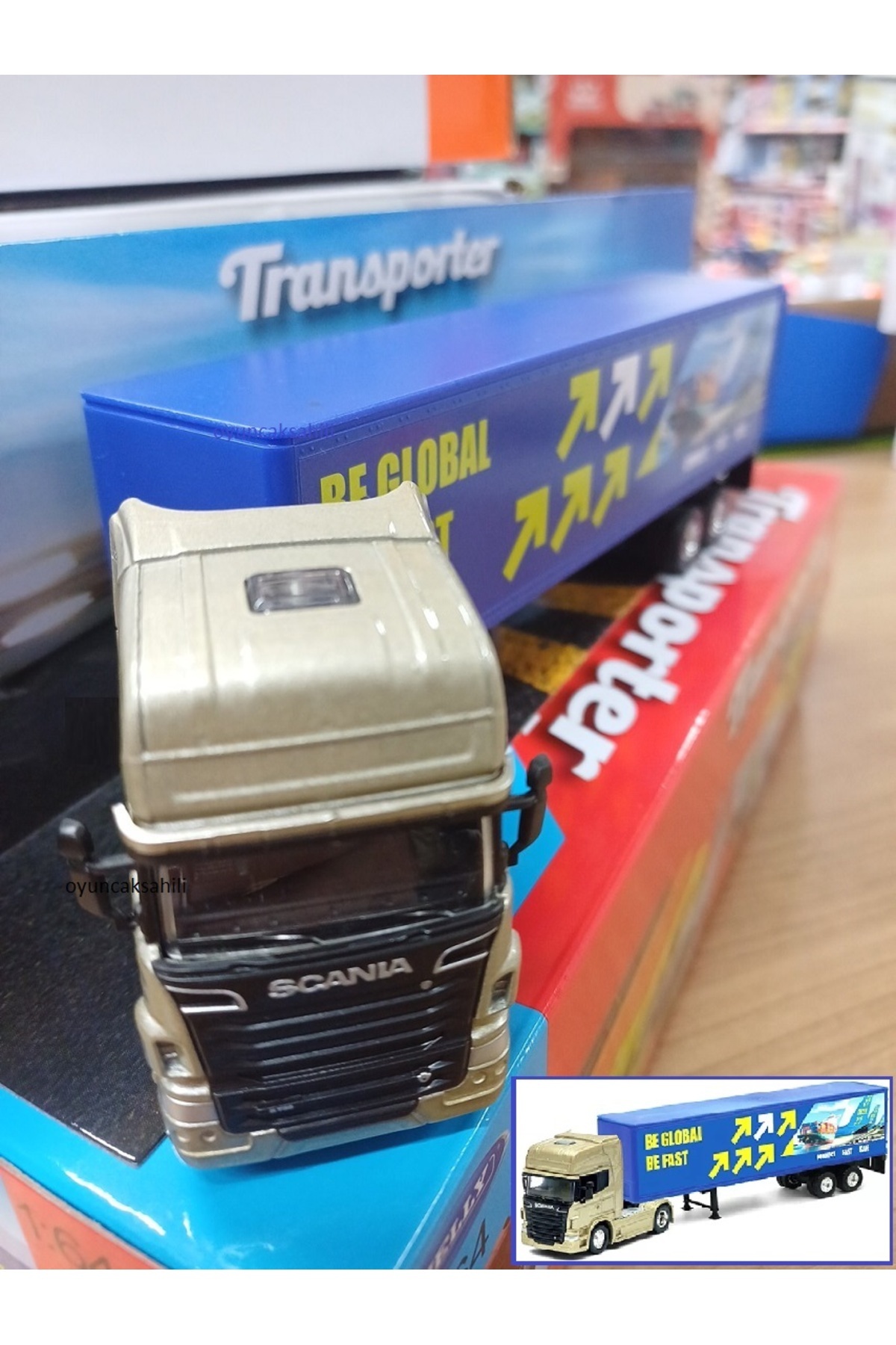 مدل خودرو SCANIA METAL DIECAST TIR V8 R730 کانتینر حامل اصلی 1.64 SCALE حمل و نقل جهانی از ترکیه OYUNCAKSAHİLİ
