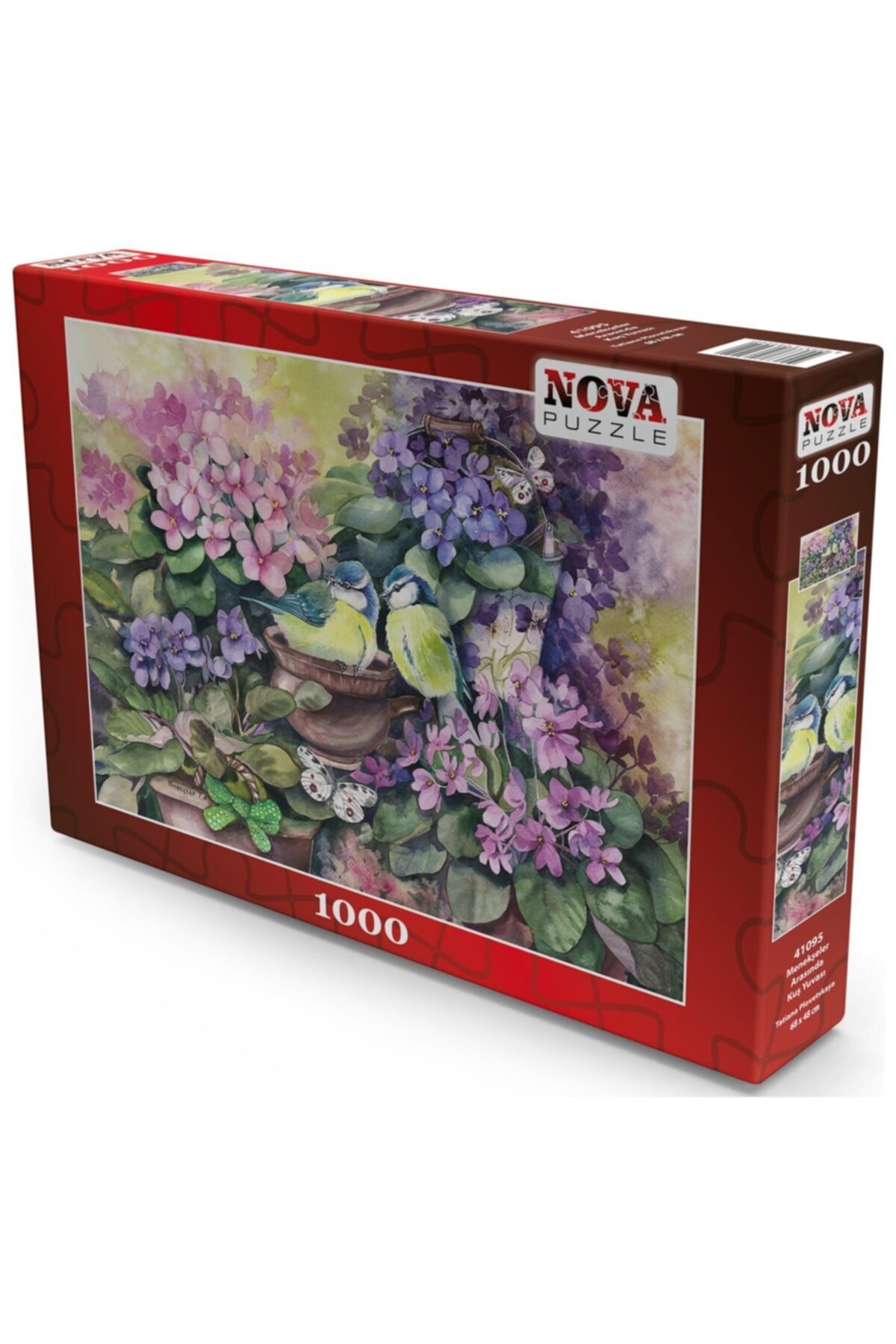 پازل قطعه نوا 1000 شکاف پرنده بین بنفشه آبرنگ اورجینال Nova Puzzle