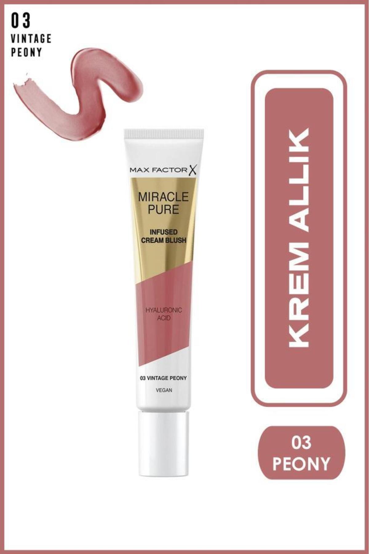 رژگونه معجزه خالص کرم سرخ 03 گل صد تومانی Max Factor