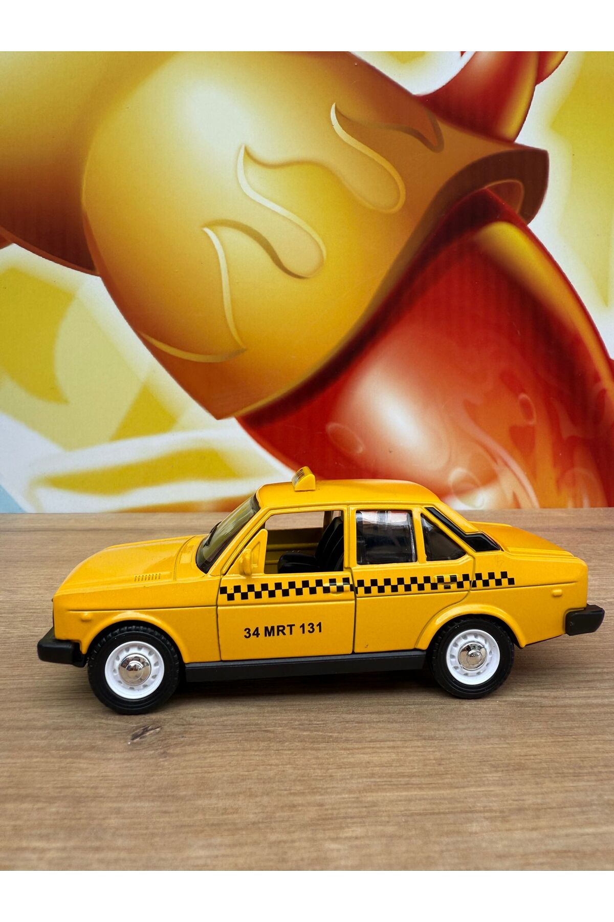 مدل خودرو MURAT 131 TAXI 1 36 SCALE PULL DROP DIECAST METAL MODEL TOY CAR اورجینال scntoys