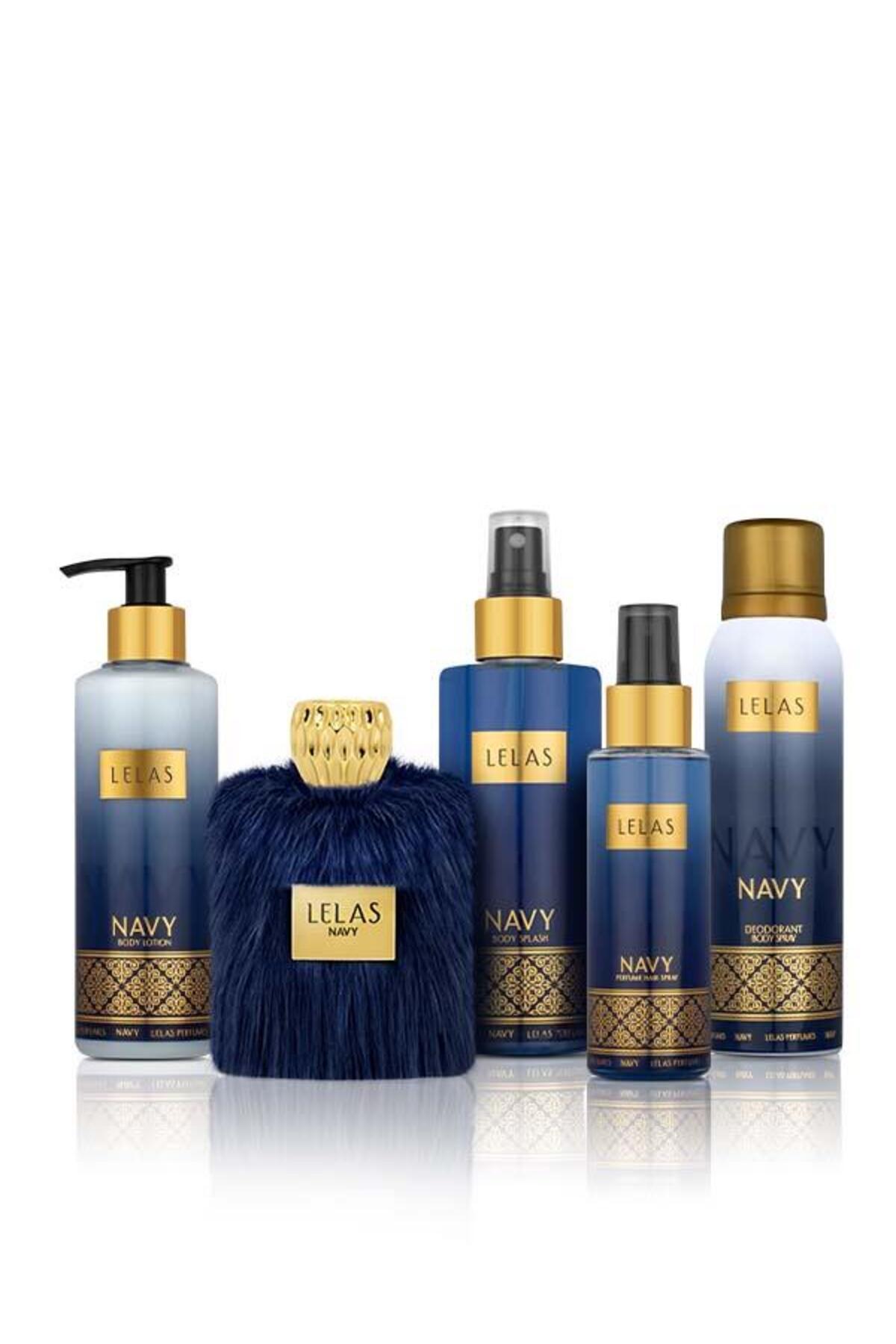 ست عطر مردانه و زنانه 1573 NAVY یونیسکس RED BOXED GIFT 5 قطعه مجموعه Lelas
