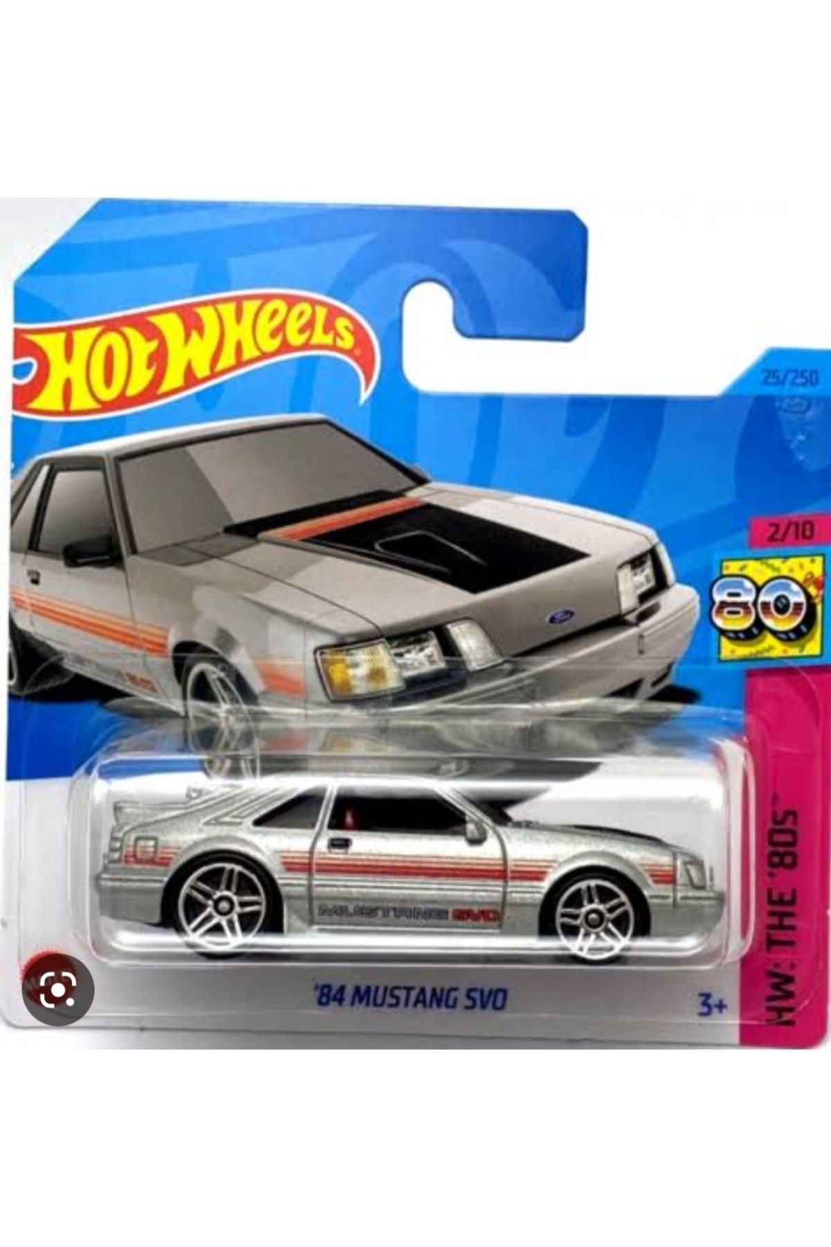 ماشین اسباب بازی 84 MUSTANG SVO 1:64 مقیاس هات ویلز اورجینال HOT WHEELS