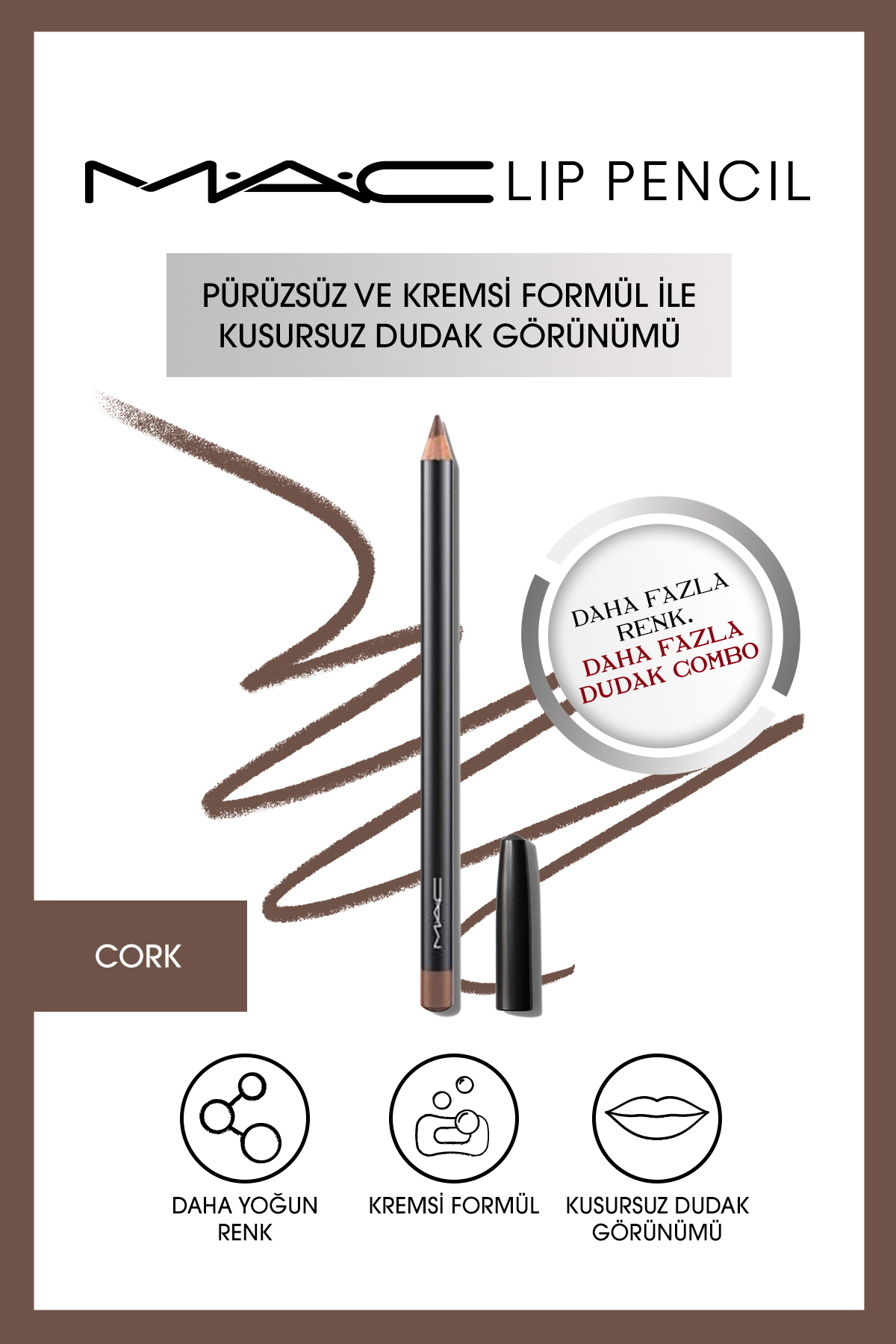 Mac مداد لب مداد لب کرک 1.45 گرم 773602430048