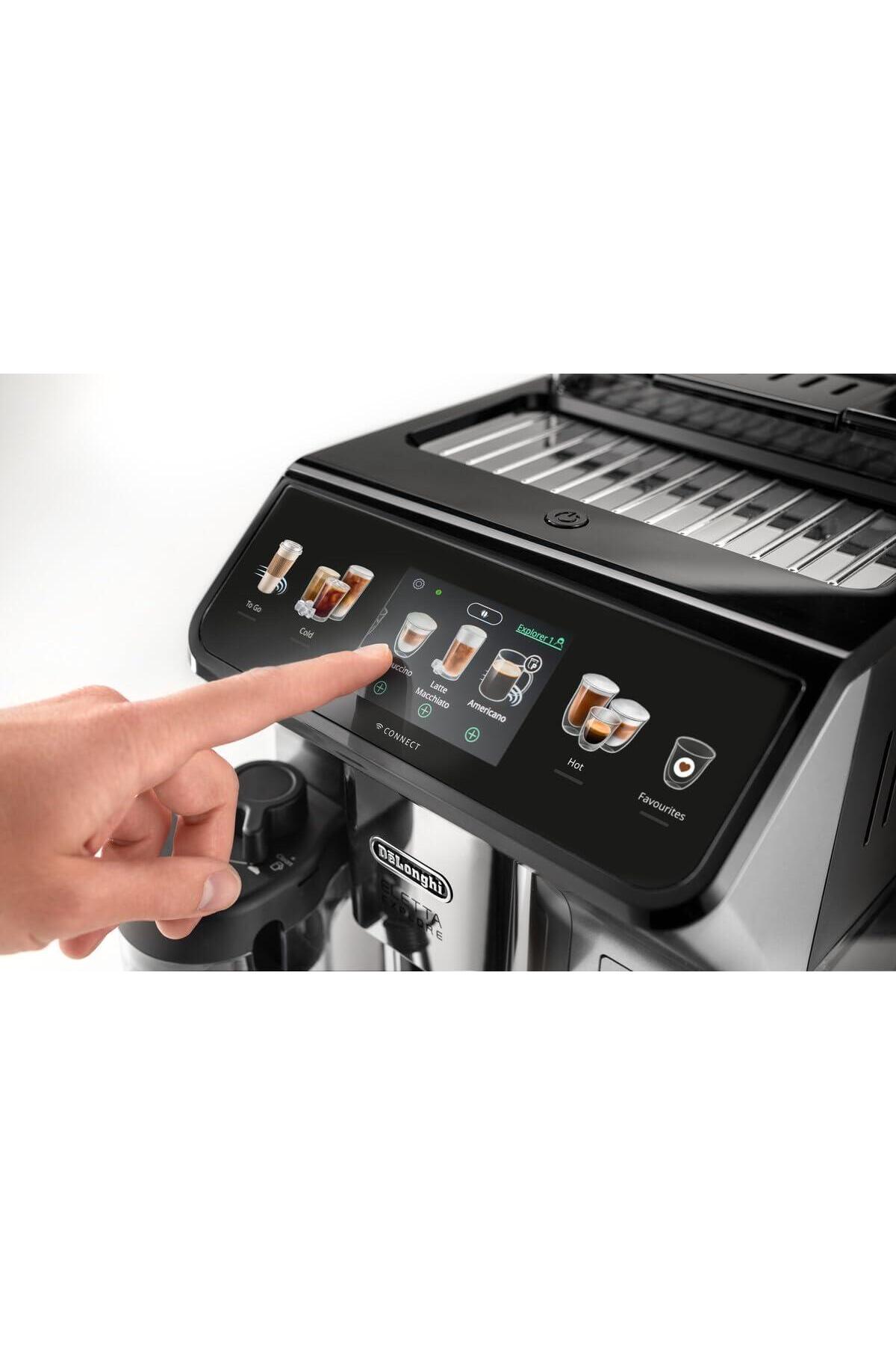 دستگاه اسپرسو و کاپوچینو قهوه ساز اتوماتیک DE'LONGHI ELETTA COLD BREW با فناوری گرم سرد LATTECREMA اورجینال Delonghi