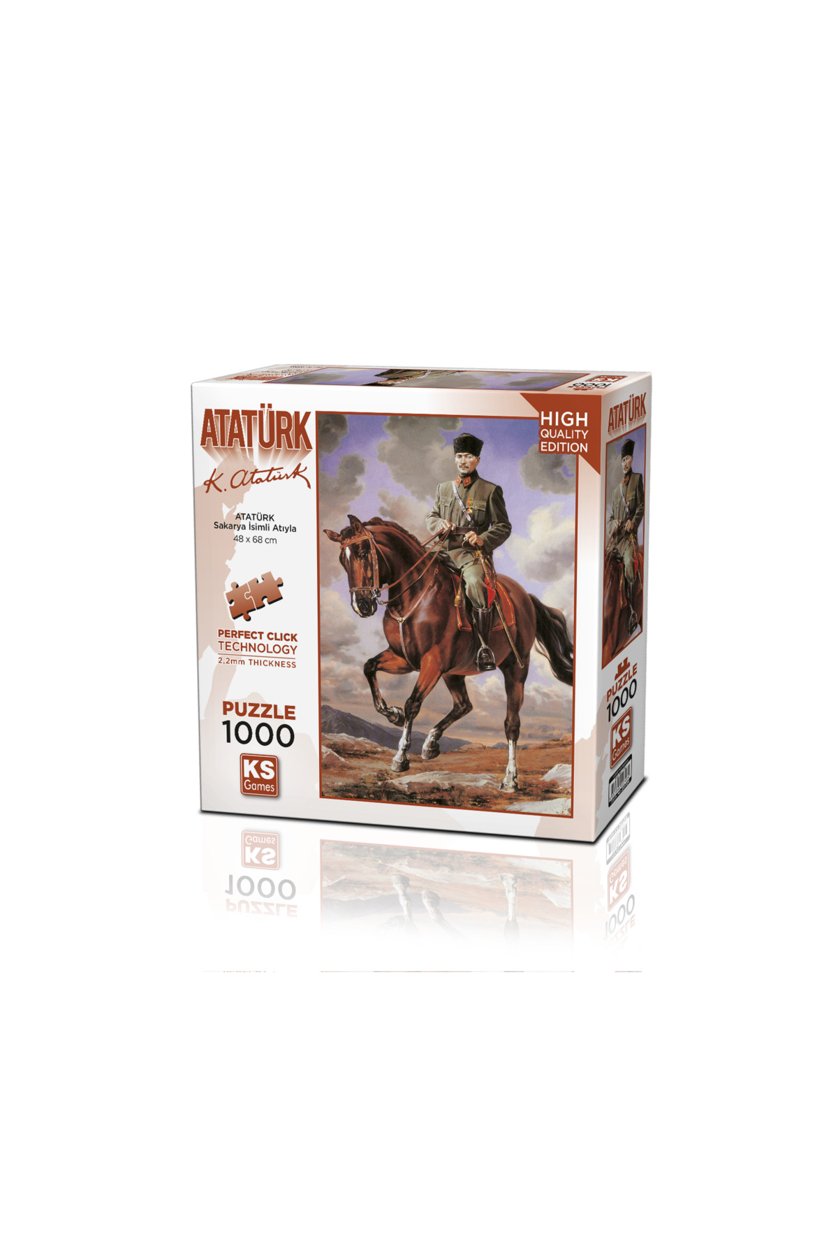 پازل GAZI MUSTAFA KEMAL SAKARYA NAME WITH HIS HORSE11131 1000 PIECES از ترکیه Ks Games