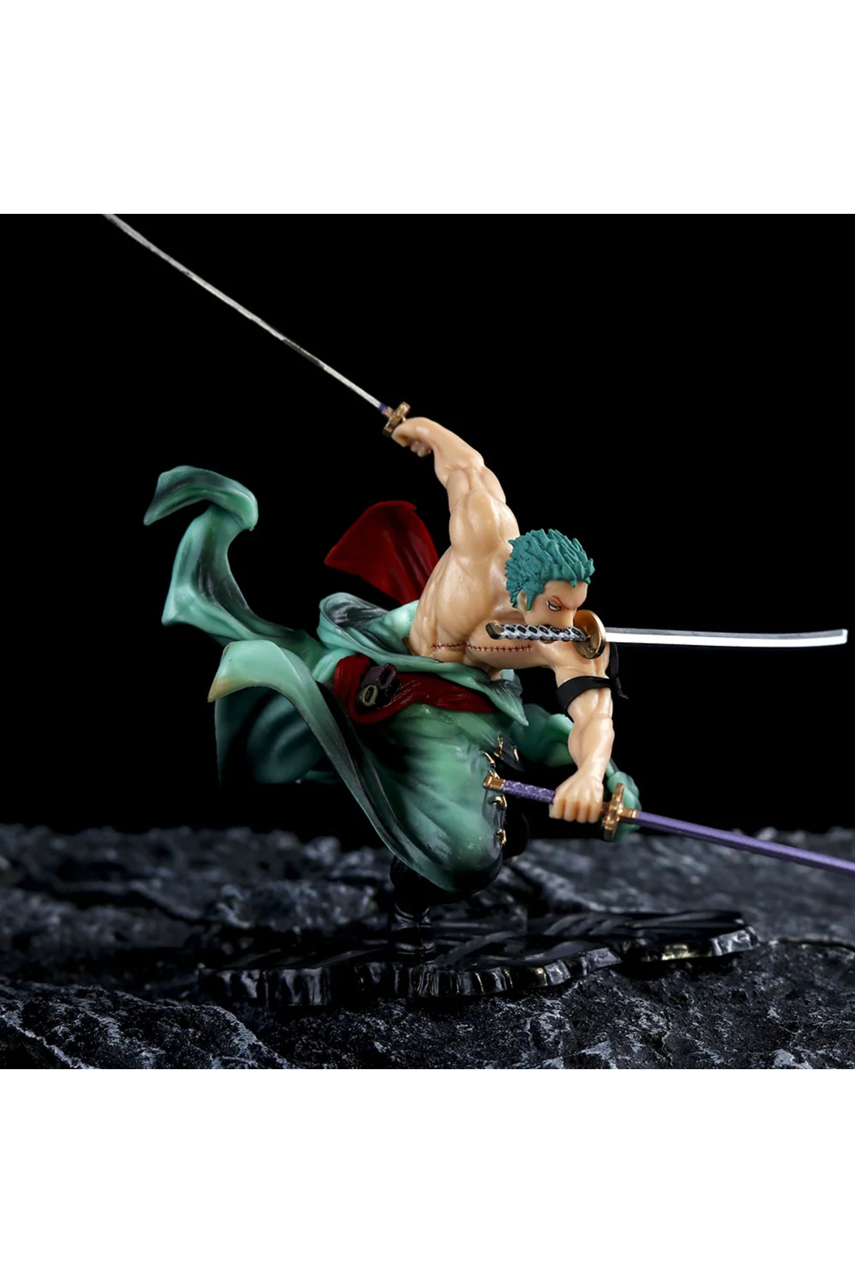 فیگور انیمه RORONOA ZORO اکشن پی وی سی انیمیشن MANGA ANIM FIGURE TEEMOOD PIRATE PARROT