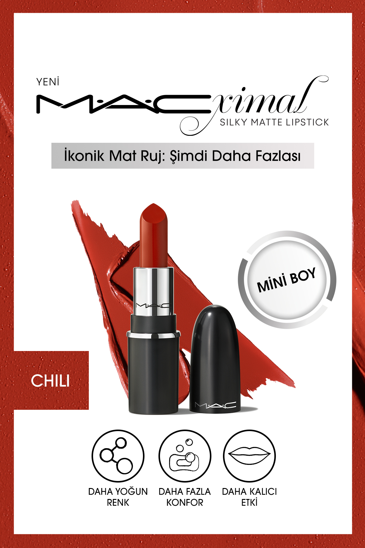 رژ لب MACXIMAL MINI MAC SILKY MATTE LIPSTICK Mac