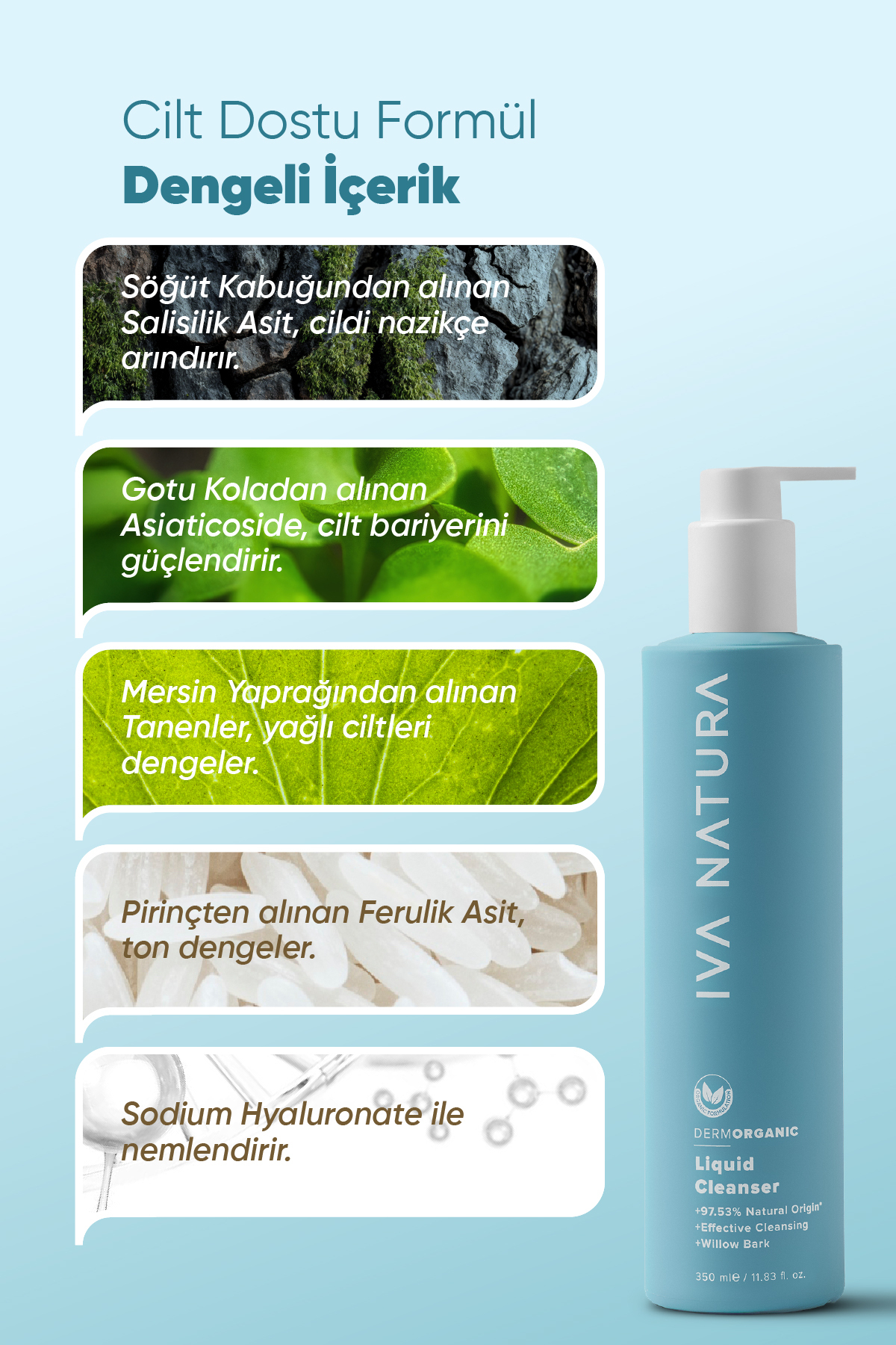 پاک کننده صورت ژل تمیز کردن 350 میل ارگانیک Iva Natura