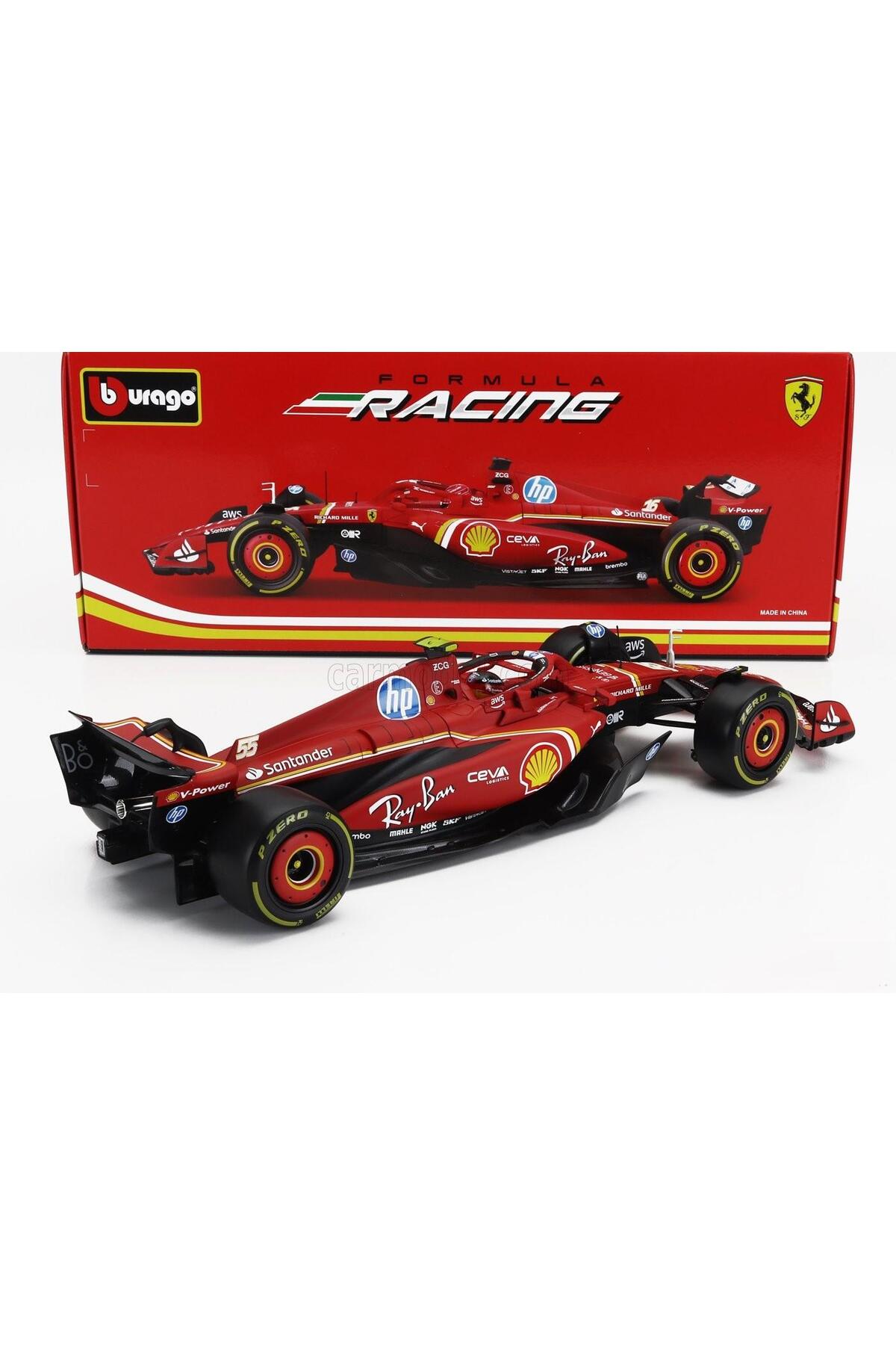 ماشین اسباب بازی BBURAGO 1 18 FERRARI F1 FORMULA RACE CARLOS SAINZ MODEL DIECAST Burago