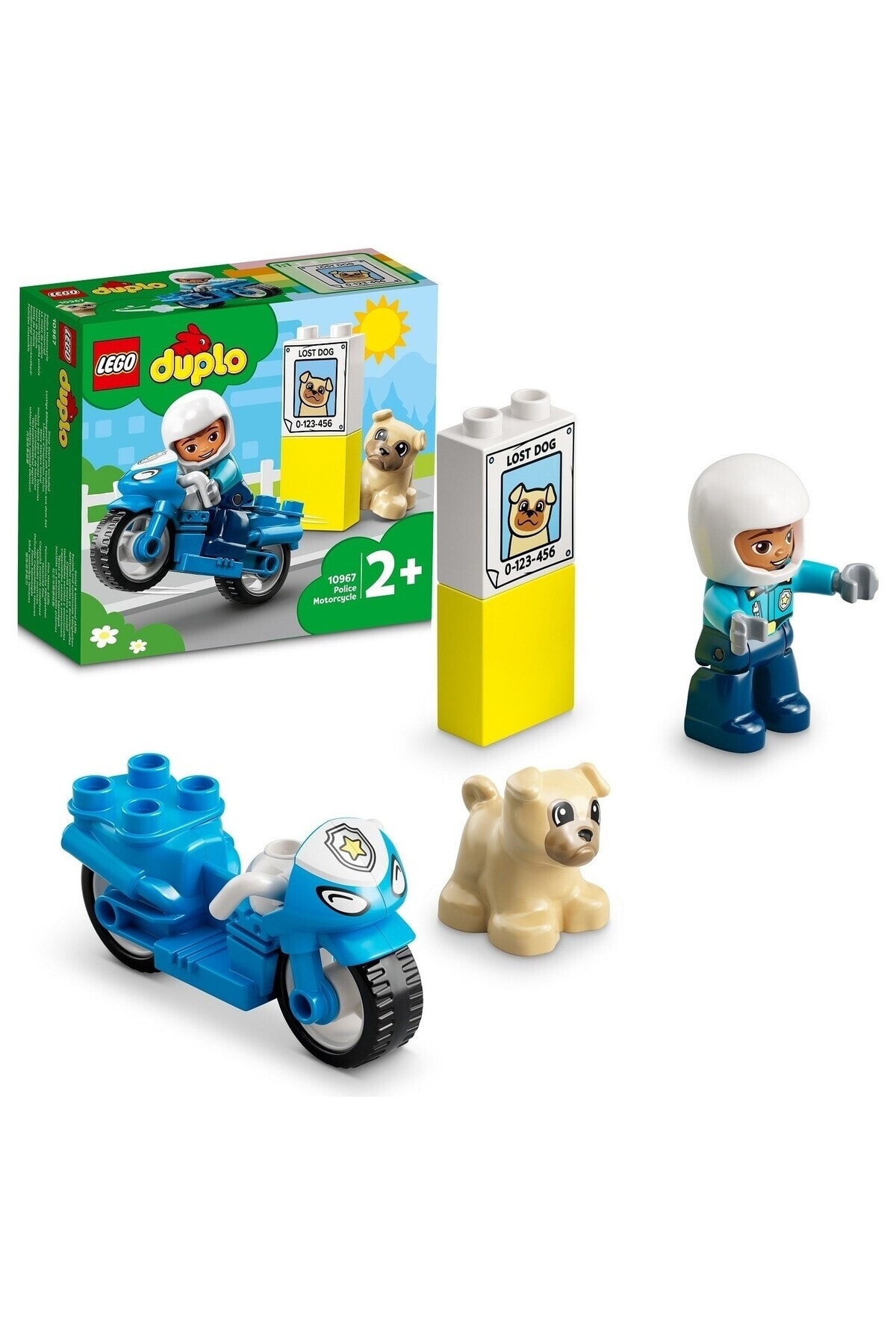 لگو و اسباب بازی های ساخت محور TOY POLICE MOTORCYCLE RESCUE 5 PIECES LEGO 10967 اورجینال LEGO
