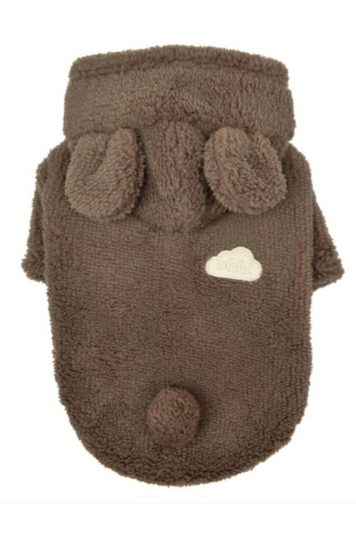 لباس سگ پلار‌دار اولچی Olchi Furry Friends، قهوه‌ای، مدل OAVD-TS6340