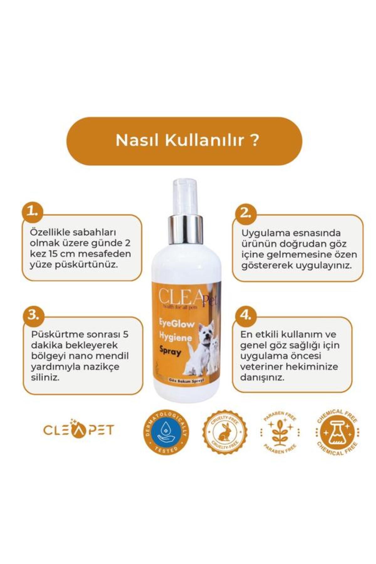 اسپری بهداشت عمومی چشم کلیپت Cleapet برای گربه و سگ، ۲۵۰ میلی‌لیتر