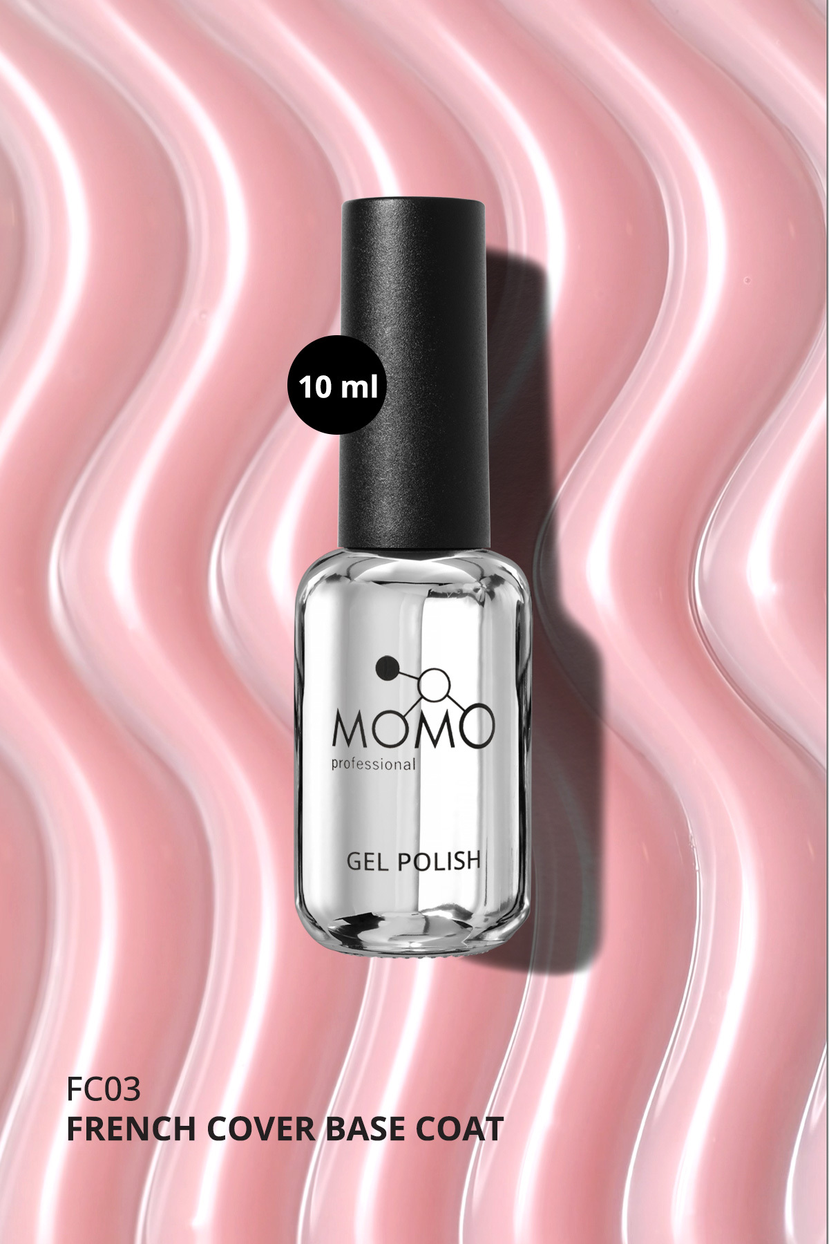 لاک پایه لاستیکی ماندگار رنگی 10 میلی لیتر مدل Fc03 MOMO professional