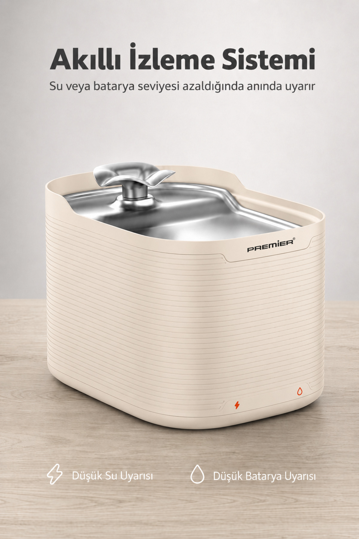 آبخوری فواره‌ای هوشمند گربه و سگ پریمیر Premier، Petmate Flowsense PWF2150-Krem، ۲٫۵ لیتر، کرم 2,5L