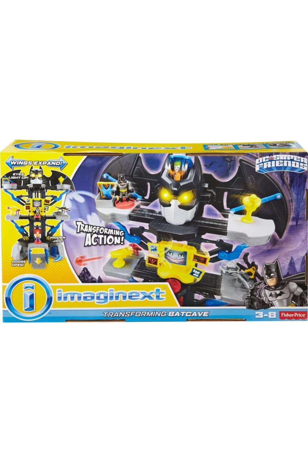 اسباب بازی های فیگور دیگر TOY IMAGINEXT DC SUPER FRIENDS TRANSFORMING BATCAVE PLAY SET Imaginext