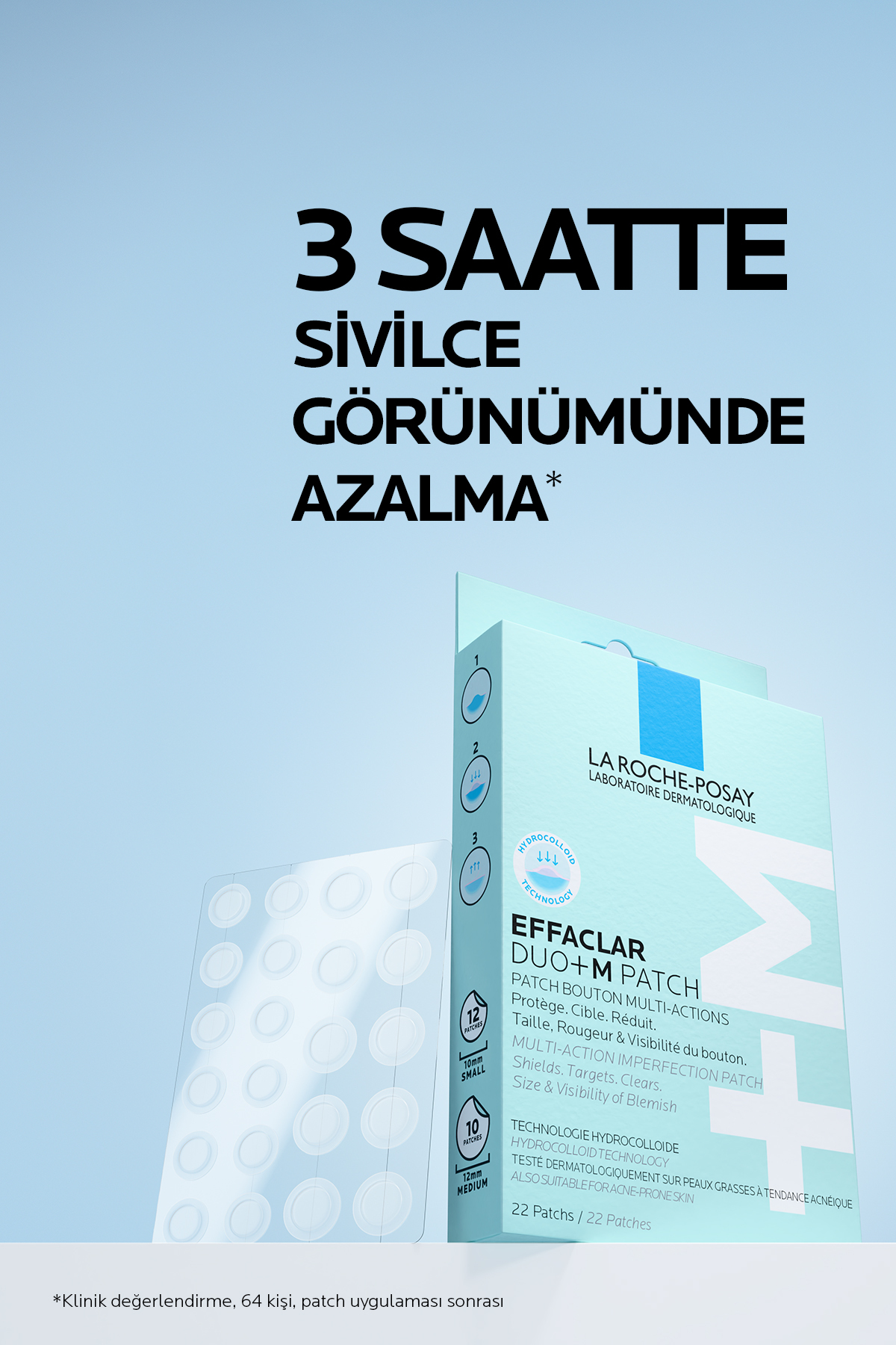 چسب جوش سرسیاه EFFACLAR DUO+M PATCH ACNE BAND La Roche Posay