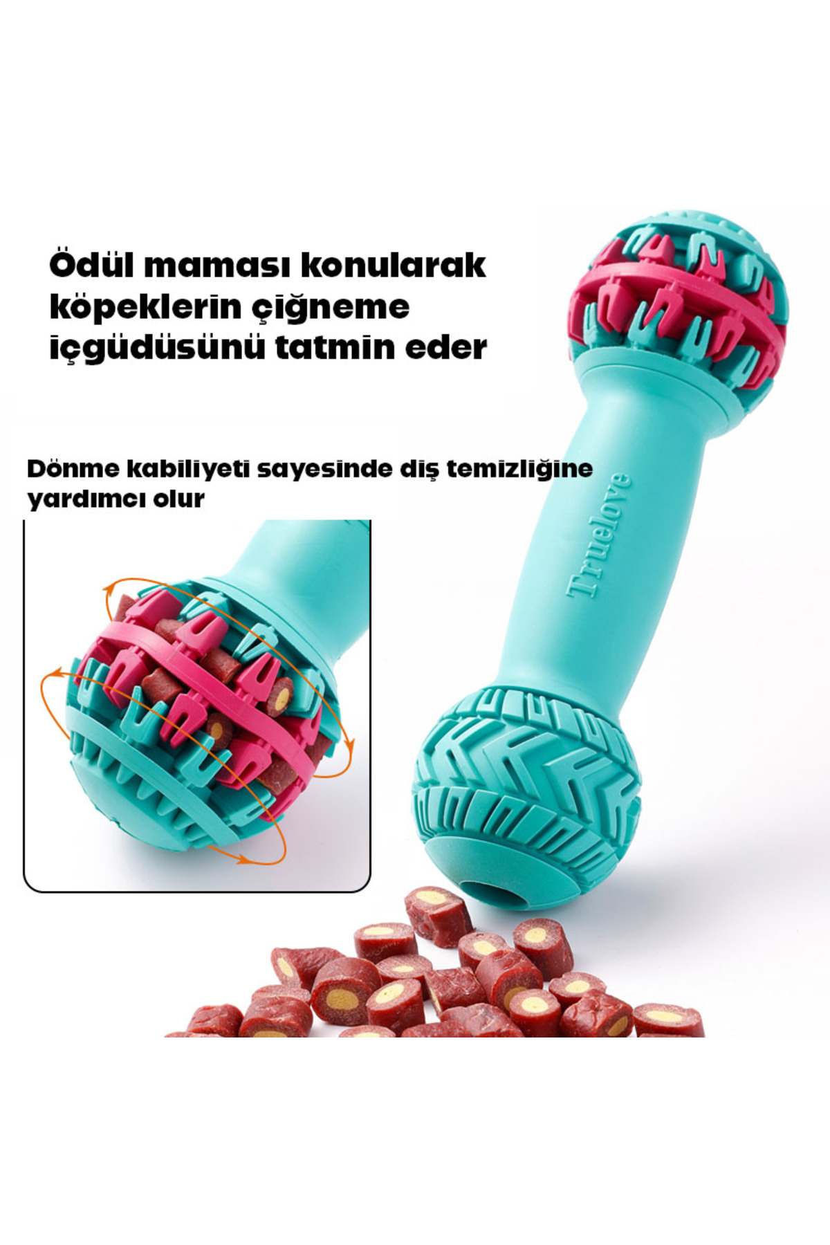 اسباب‌بازی جویدنی سگ ترو لاو True Love مدل AYKO-003-M، سبز ارتشی، سایز M
