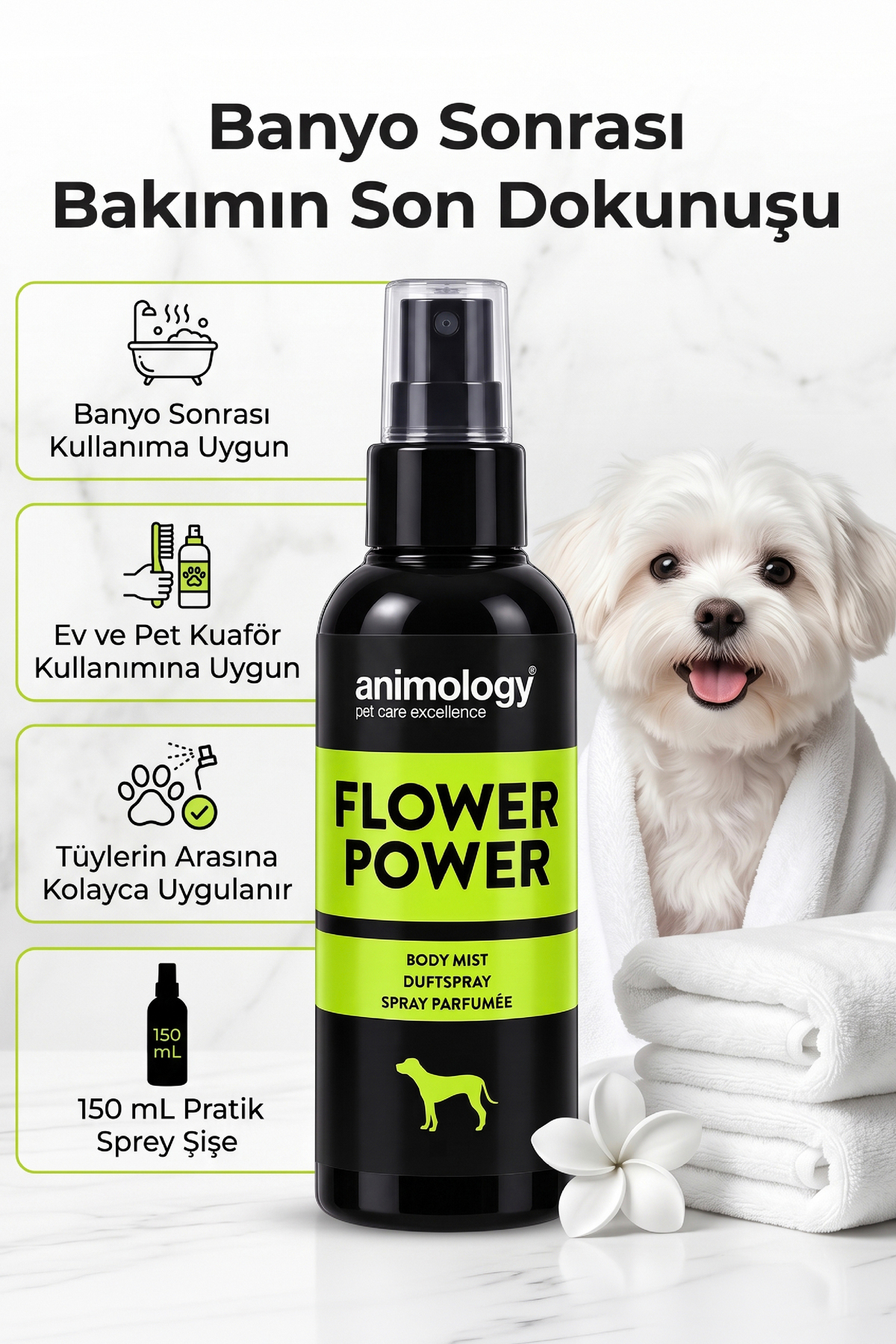 عطر سگ انیمولوژی Animology Flower Power، مه‌پاش ۱۵۰ میلی‌لیتر
