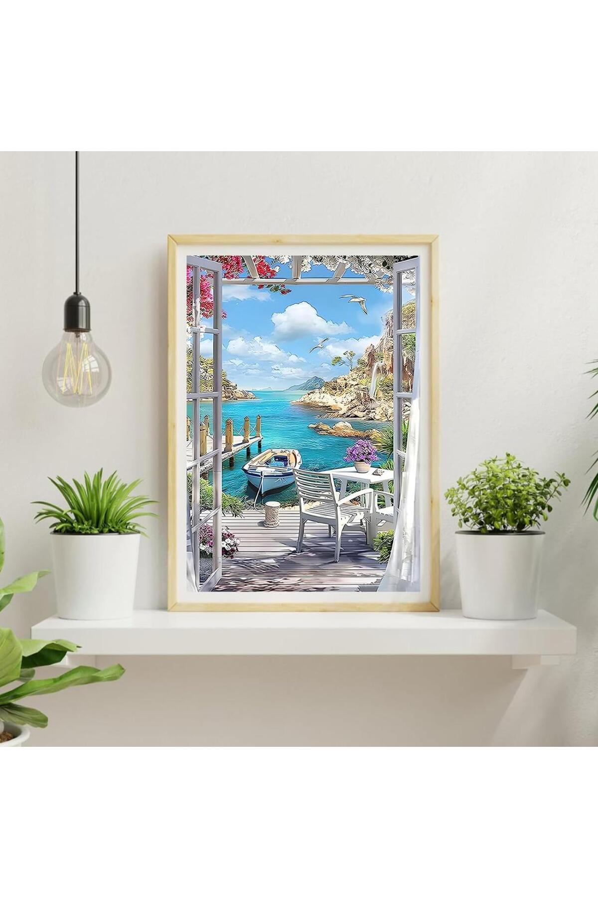 پازل کیت ملیله موزاییک پردازش سنگ مهره الماس 5D STONE 50X40CM GC87425 OZN AKSESUAR