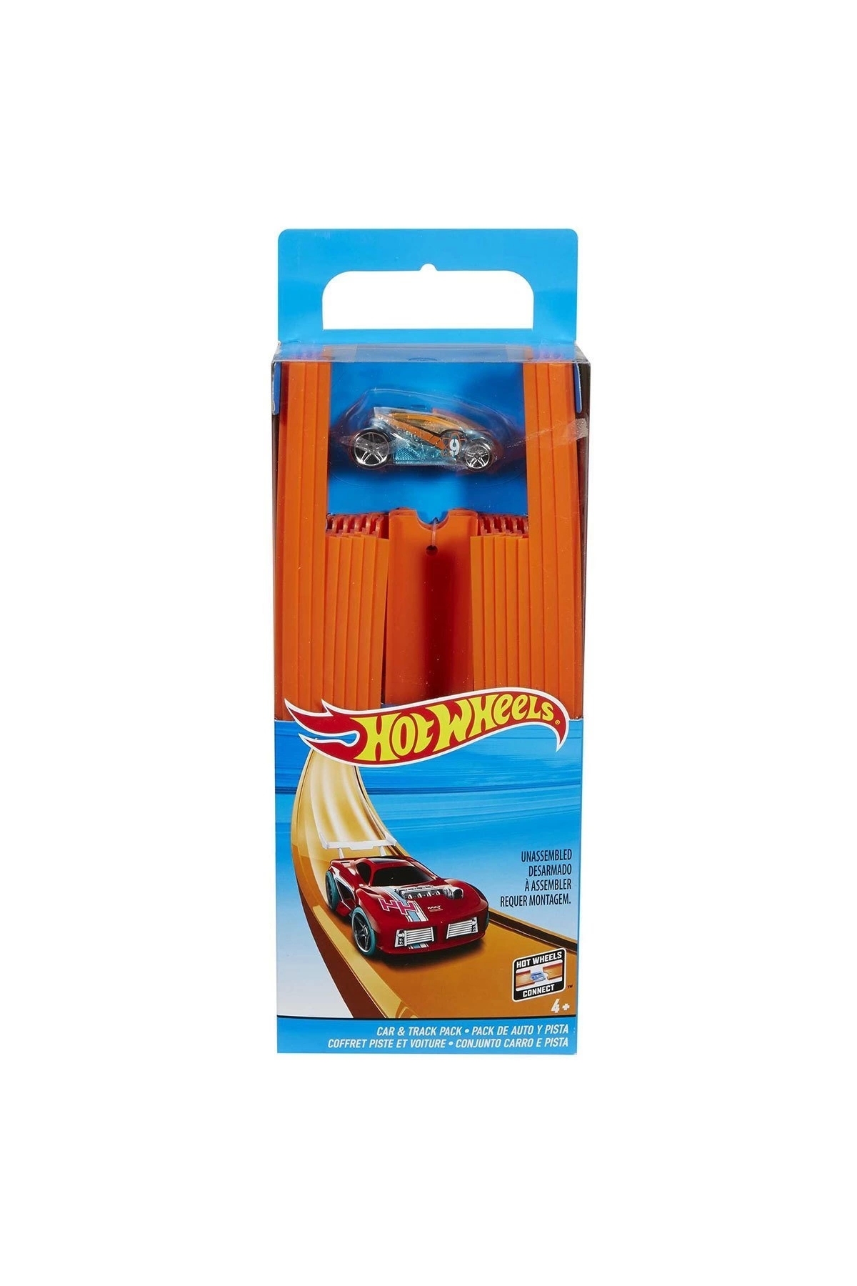 ست وسیله نقلیه BHT77 HW TRACK BUILDER CAR AND RUNWAY سازنده آهنگ WHEELS HOT هات ویلز اورجینال HOT WHEELS