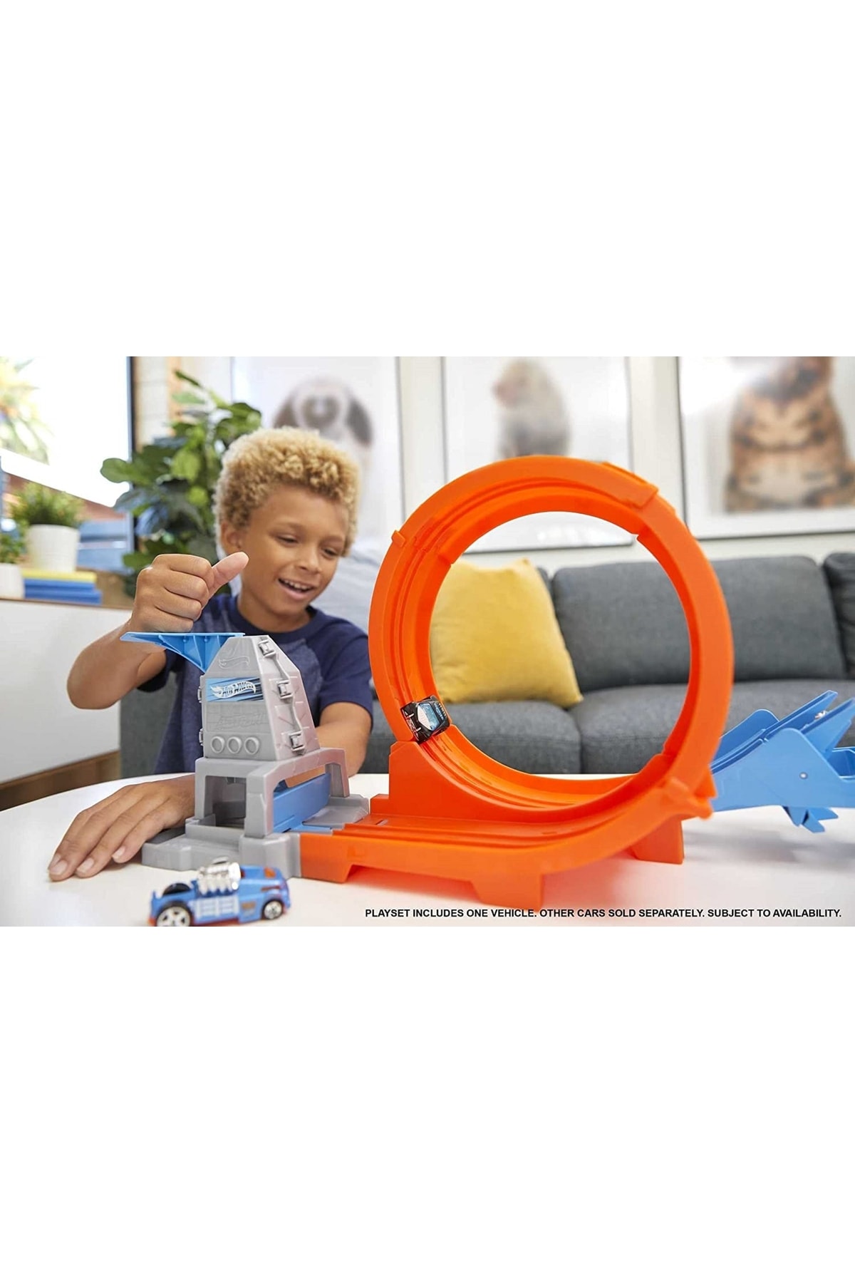 ماشین اسباب بازی آکروباتیک دور وسیله نقلیه ROUND CIRCLE RACING RUNWAY SET HOTWHEELS VEHICLE تنظیم مسابقات قهرمانی هات ویلز اورجینال HOT WHEELS