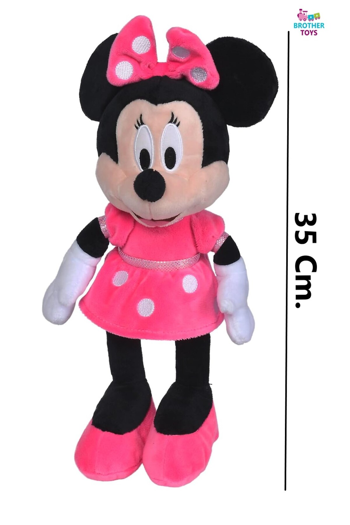 اسباب بازی های پشمی 35 سانتی متر. میکی مینی موس مخمل دار وارداتی با کیفیت Brother Toys