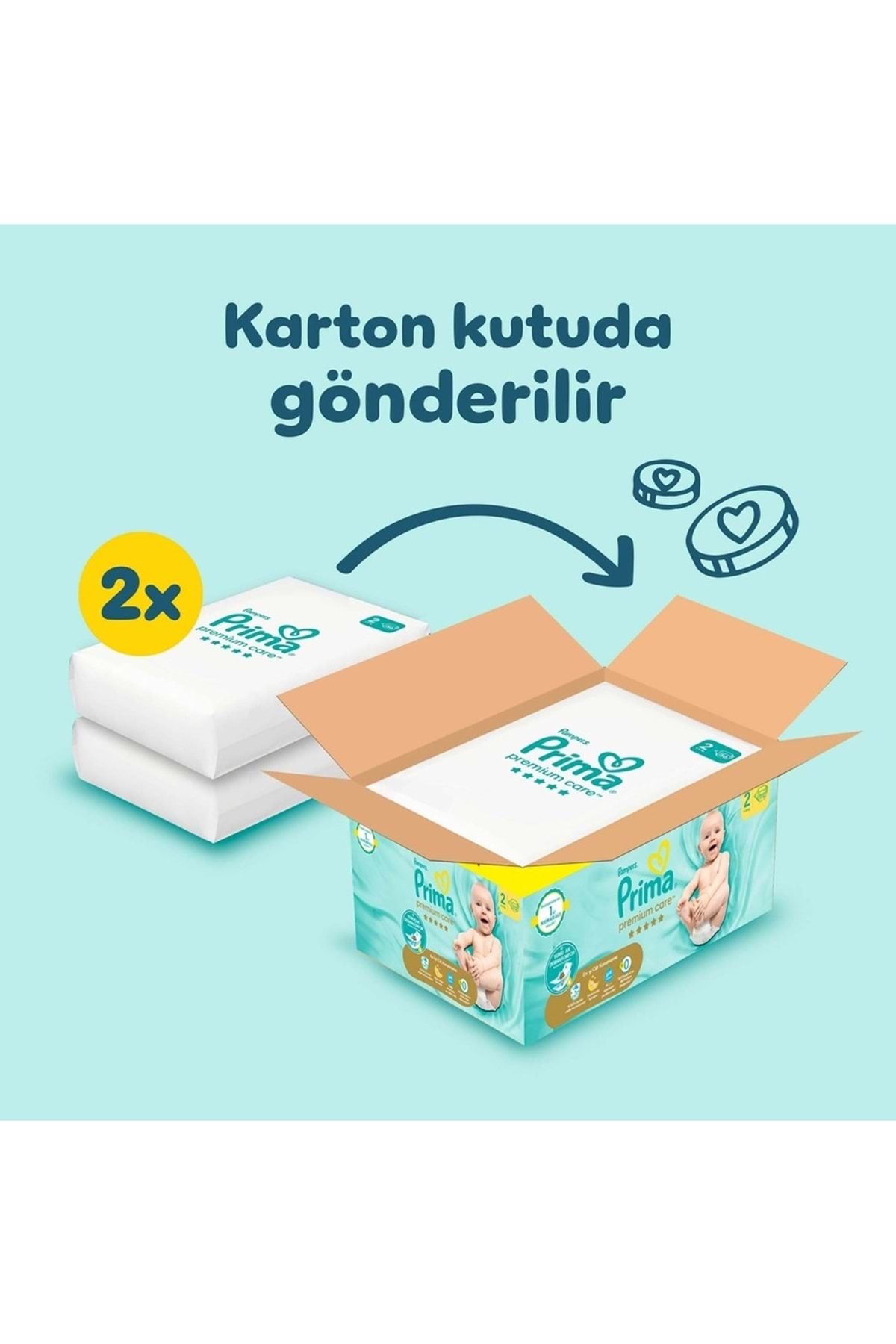 پوشک بچه BABY DAIPER PREMIUM CARE 2NO 112 1 PIECE اورجینال Prima