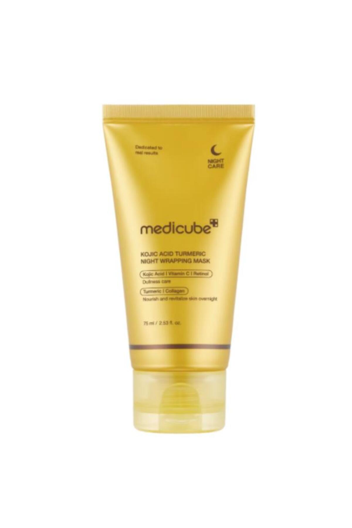 ماسک شب پوششی مدی‌کیوب Medicube Kojic Acid Turmeric Night Wrapping Mask، ۷۵ میلی‌لیتر