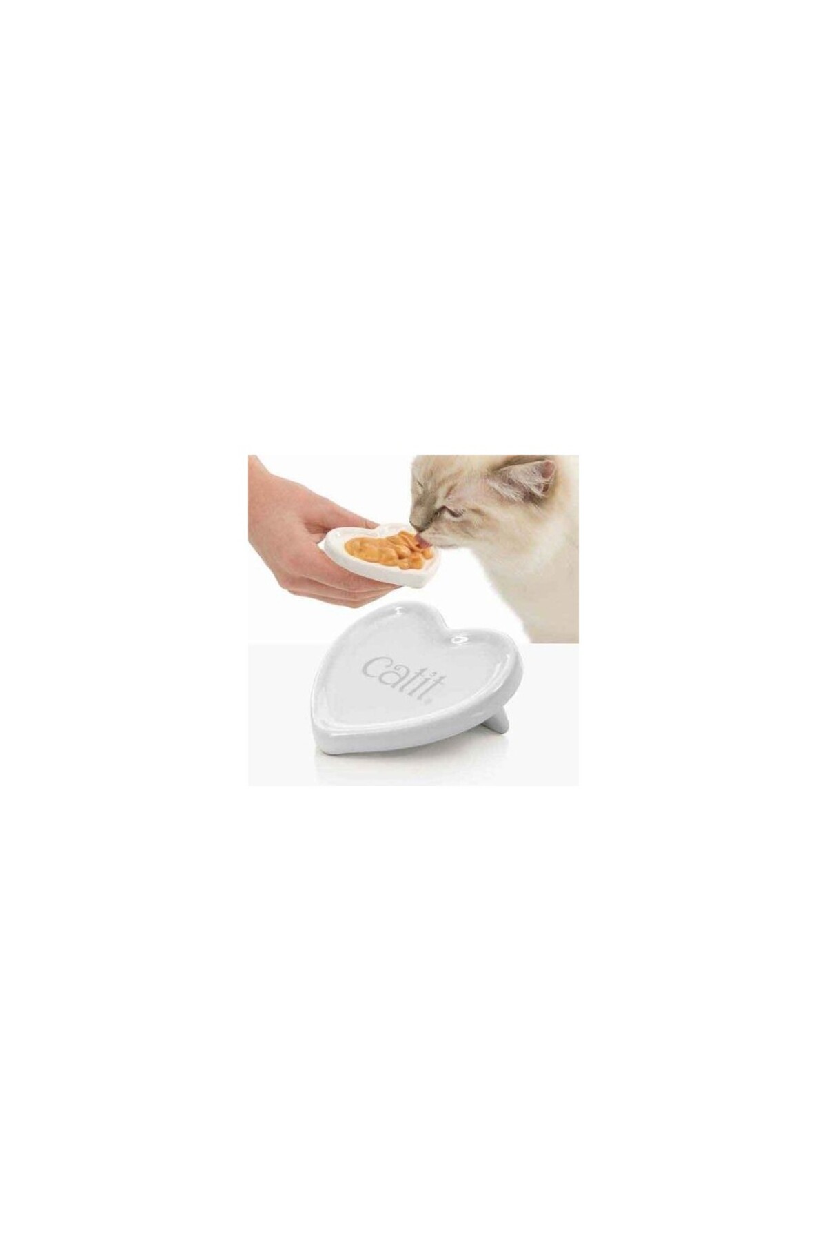 ظرف سرامیکی قلبی بستنی تشویقی مایع کتیت Catit Creamy