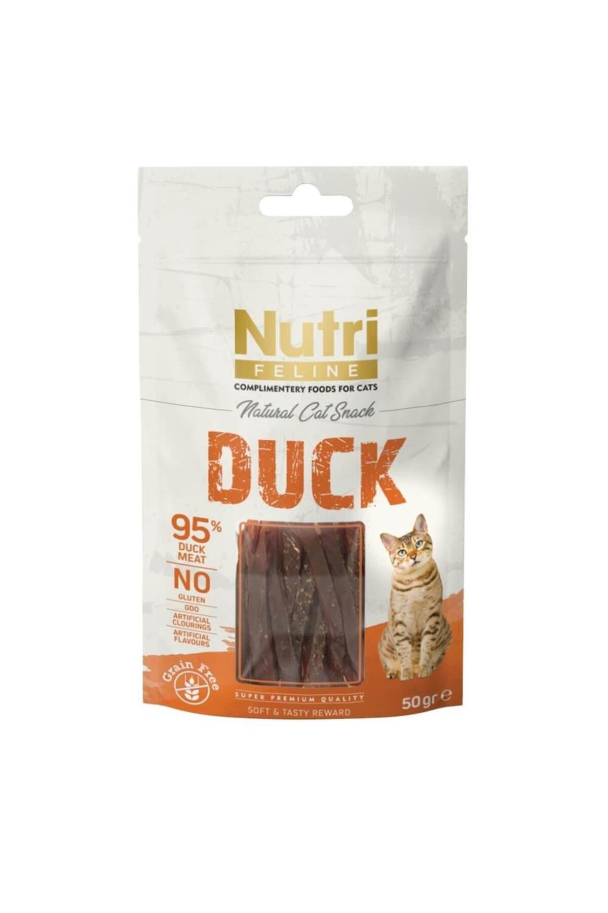تشویقی گربه نوتری فلاین Nutri Feline با ۹۵٪ گوشت اردک، بدون غلات، ۵۰ گرم