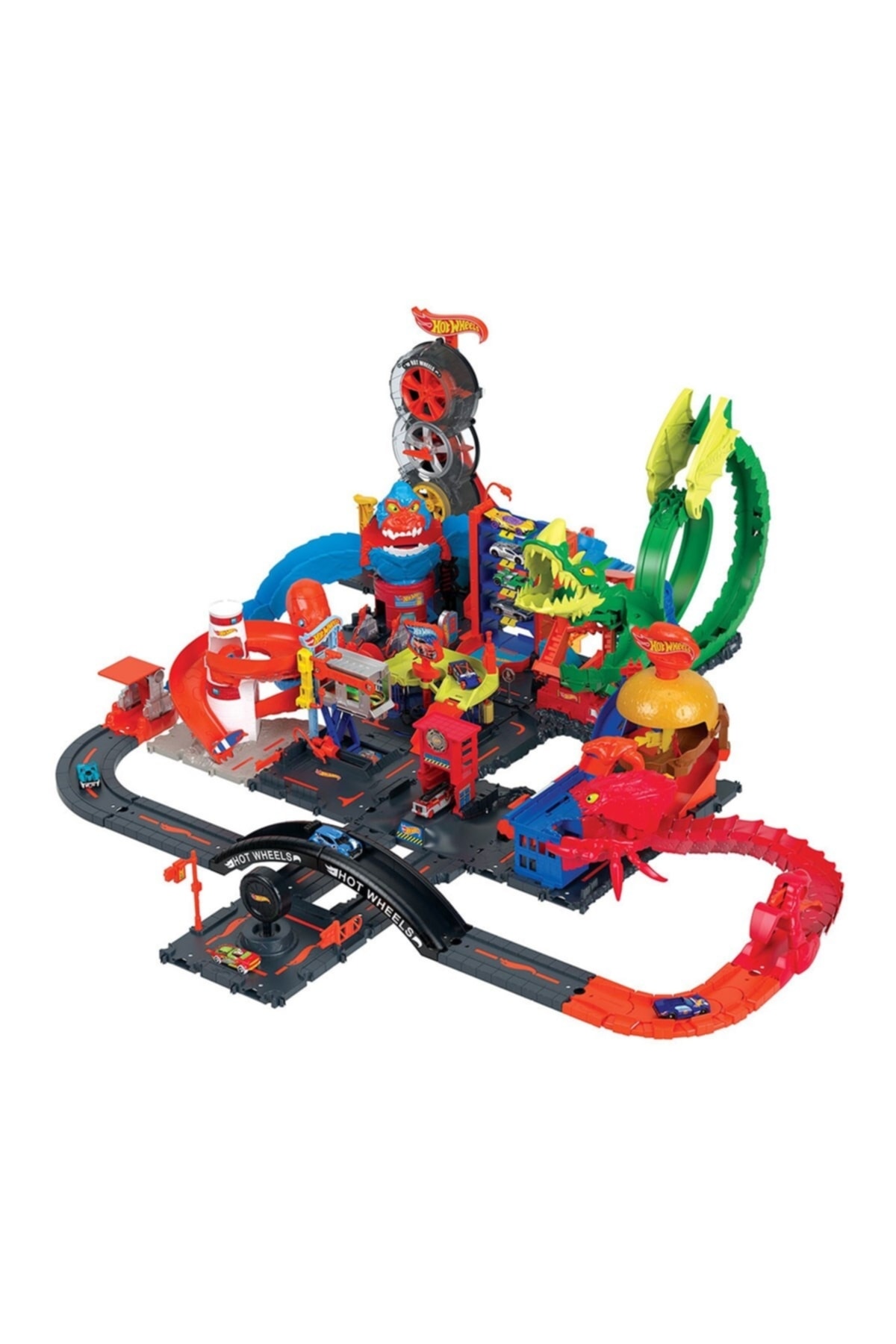اسباب بازی های فیگور دیگر مجموعه WRECK & RIDE GORILLA HOSTILE CREATURES و 1 ماشین HDR30 HOT WHEELS