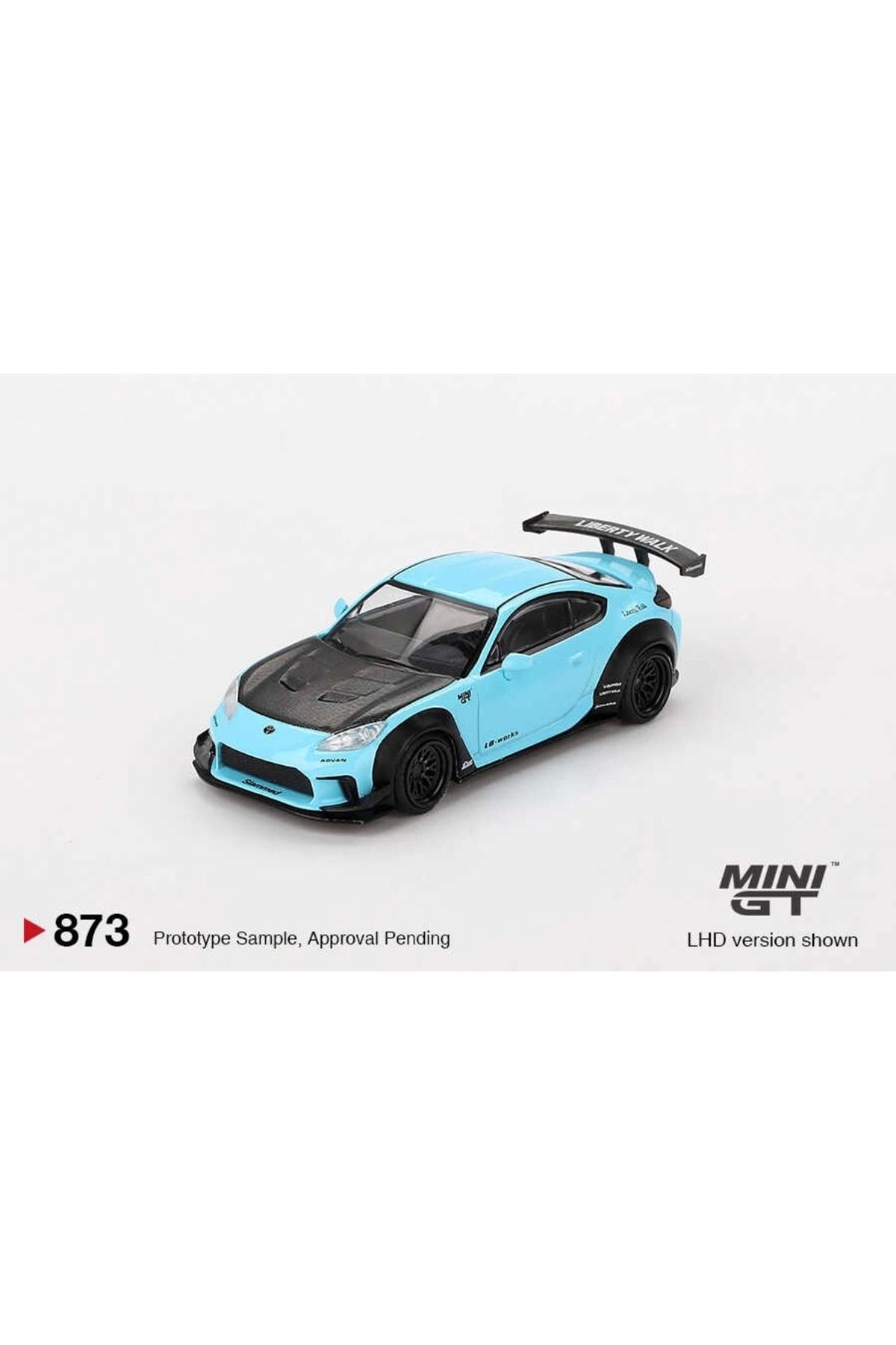 مدل خودرو 1 64 تویوتا GR86 LB NATION BABY BLUE اورجینال mini gt